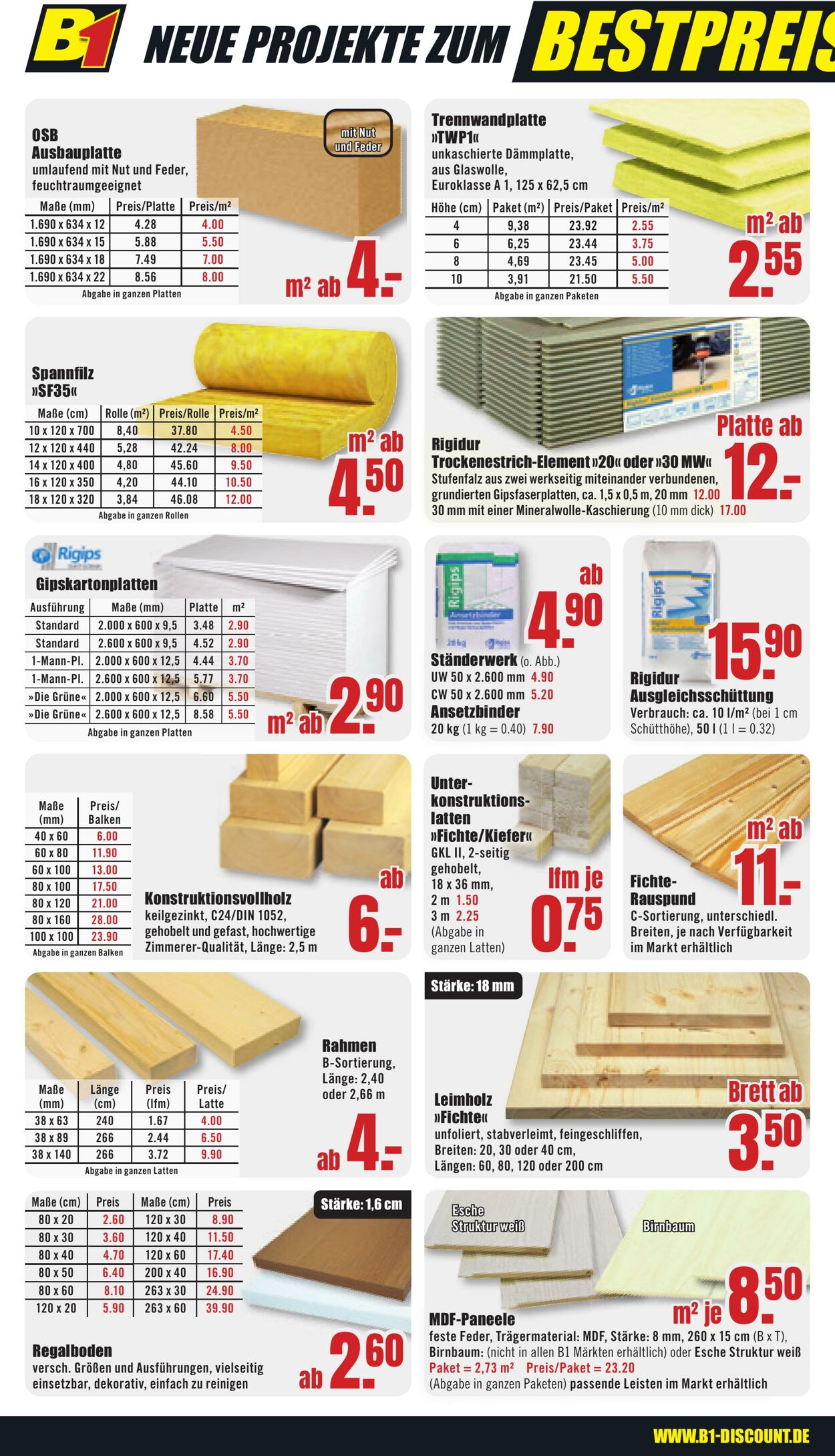 Prospekt B1 Discount Baumarkt 26.10.2024 - 01.11.2024