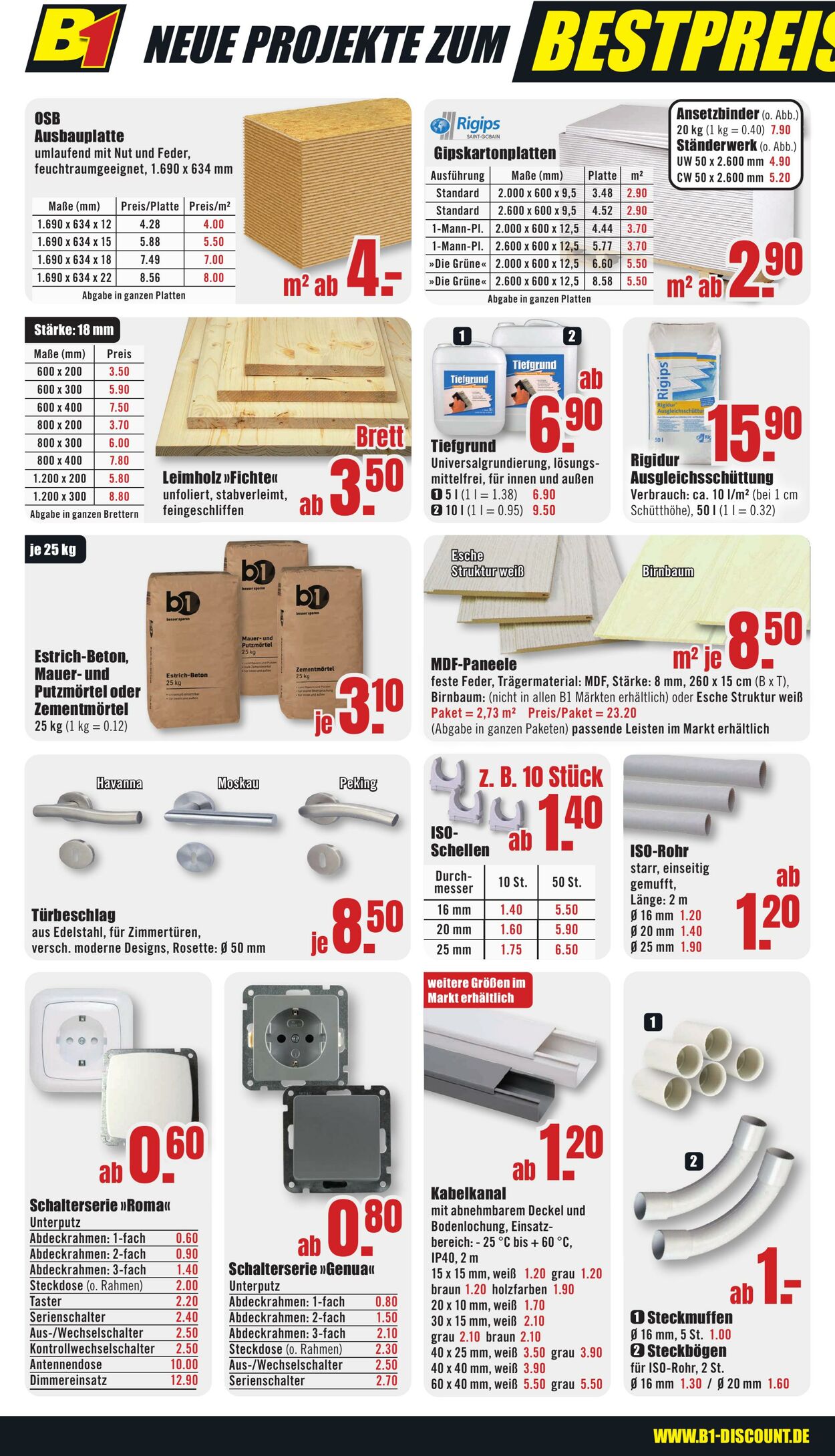 Prospekt B1 Discount Baumarkt 12.10.2024 - 18.10.2024