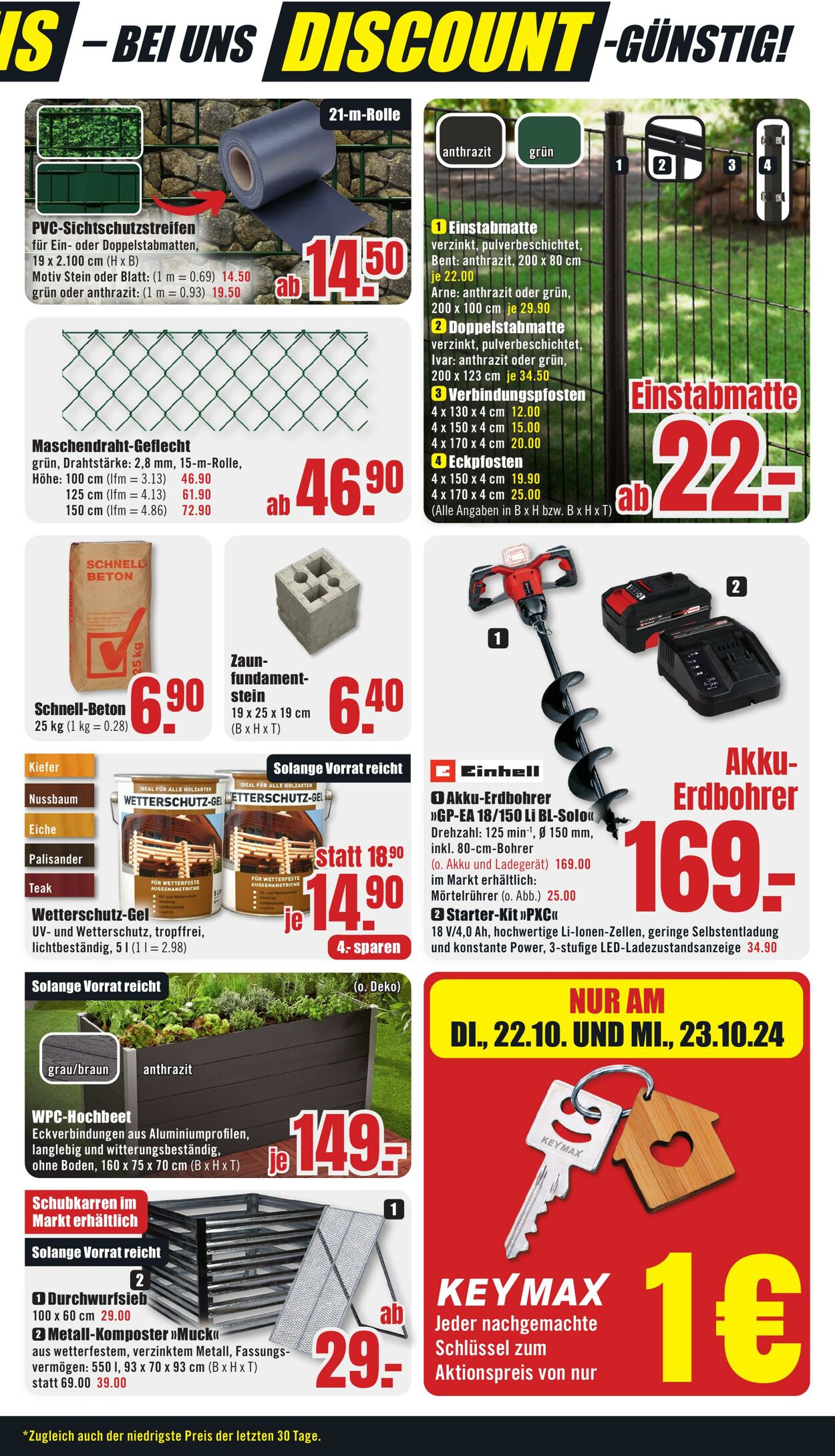 Prospekt B1 Discount Baumarkt 12.10.2024 - 18.10.2024