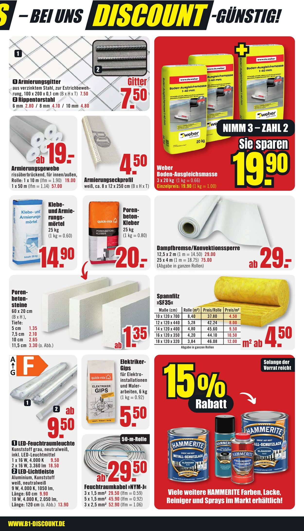 Prospekt B1 Discount Baumarkt 12.10.2024 - 18.10.2024