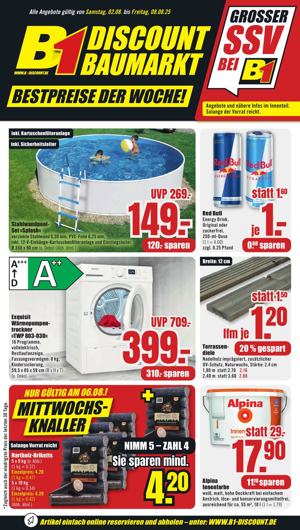 Prospekt B1 Discount Baumarkt 02.08.2025 - 08.08.2025
