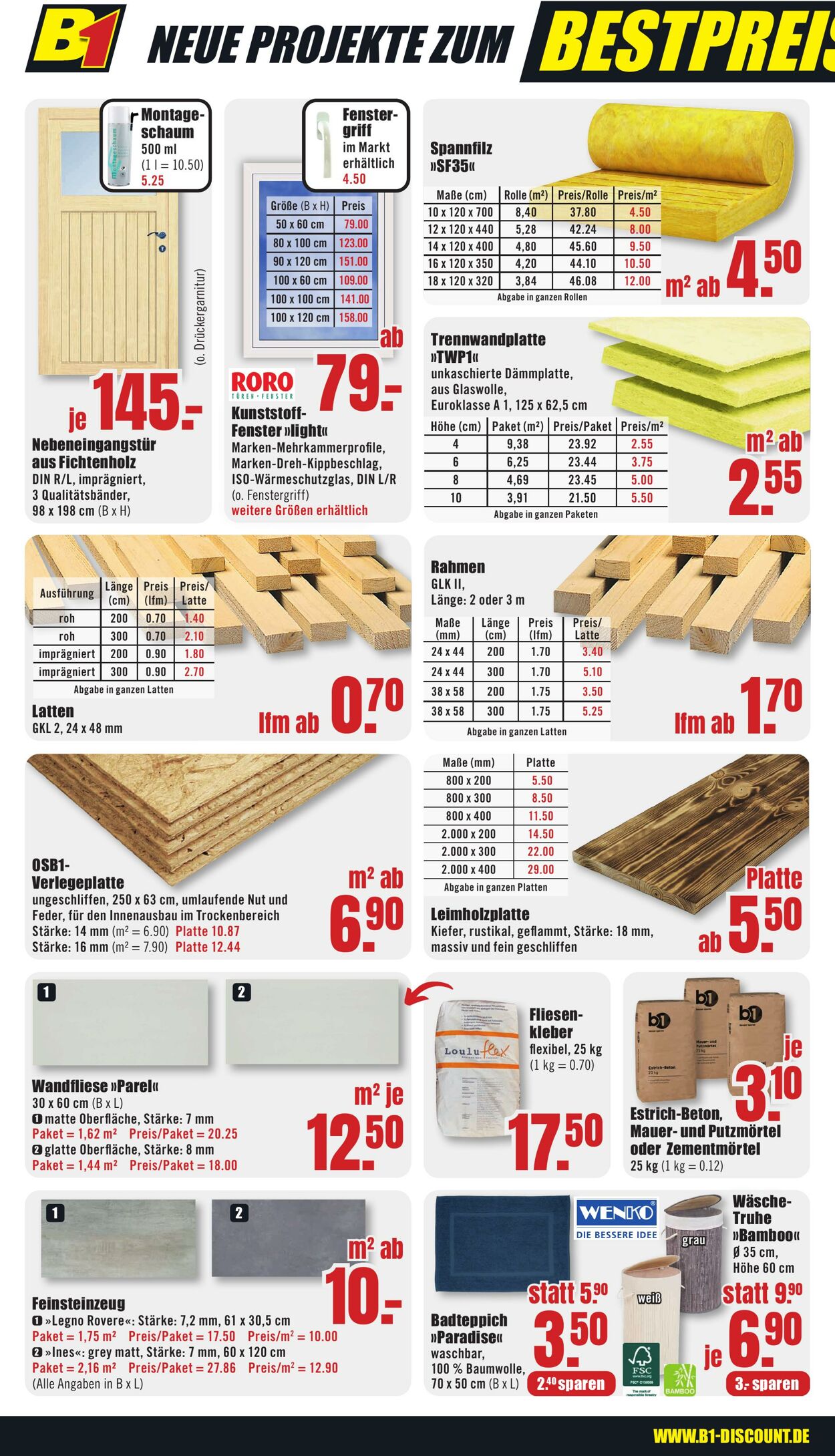 Prospekt B1 Discount Baumarkt 02.08.2025 - 08.08.2025
