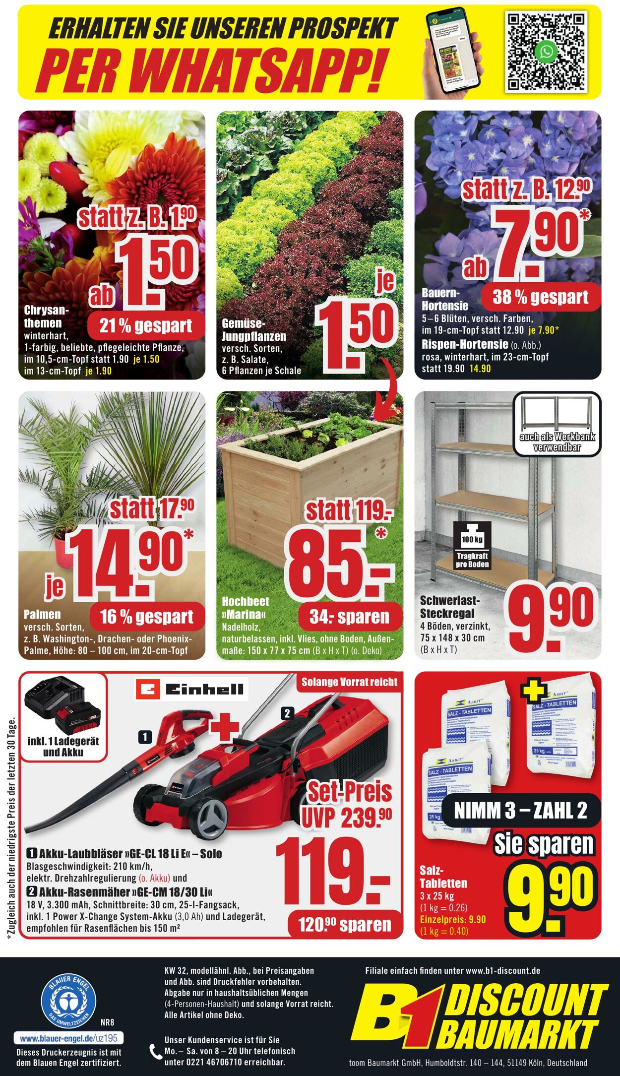 Prospekt B1 Discount Baumarkt 02.08.2025 - 08.08.2025