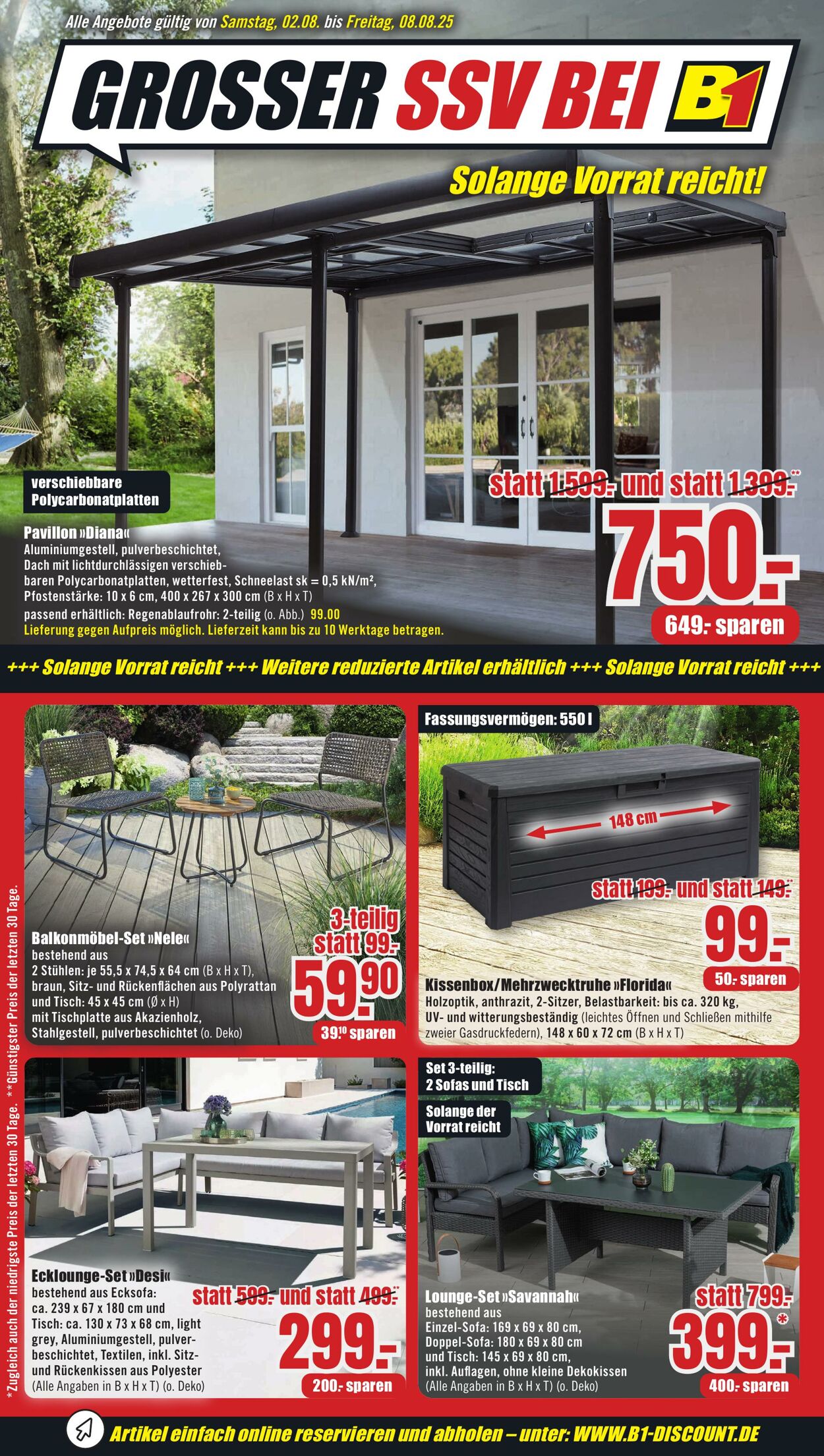 Prospekt B1 Discount Baumarkt 02.08.2025 - 08.08.2025
