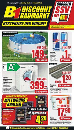 Prospekt B1 Discount Baumarkt 02.08.2025 - 08.08.2025