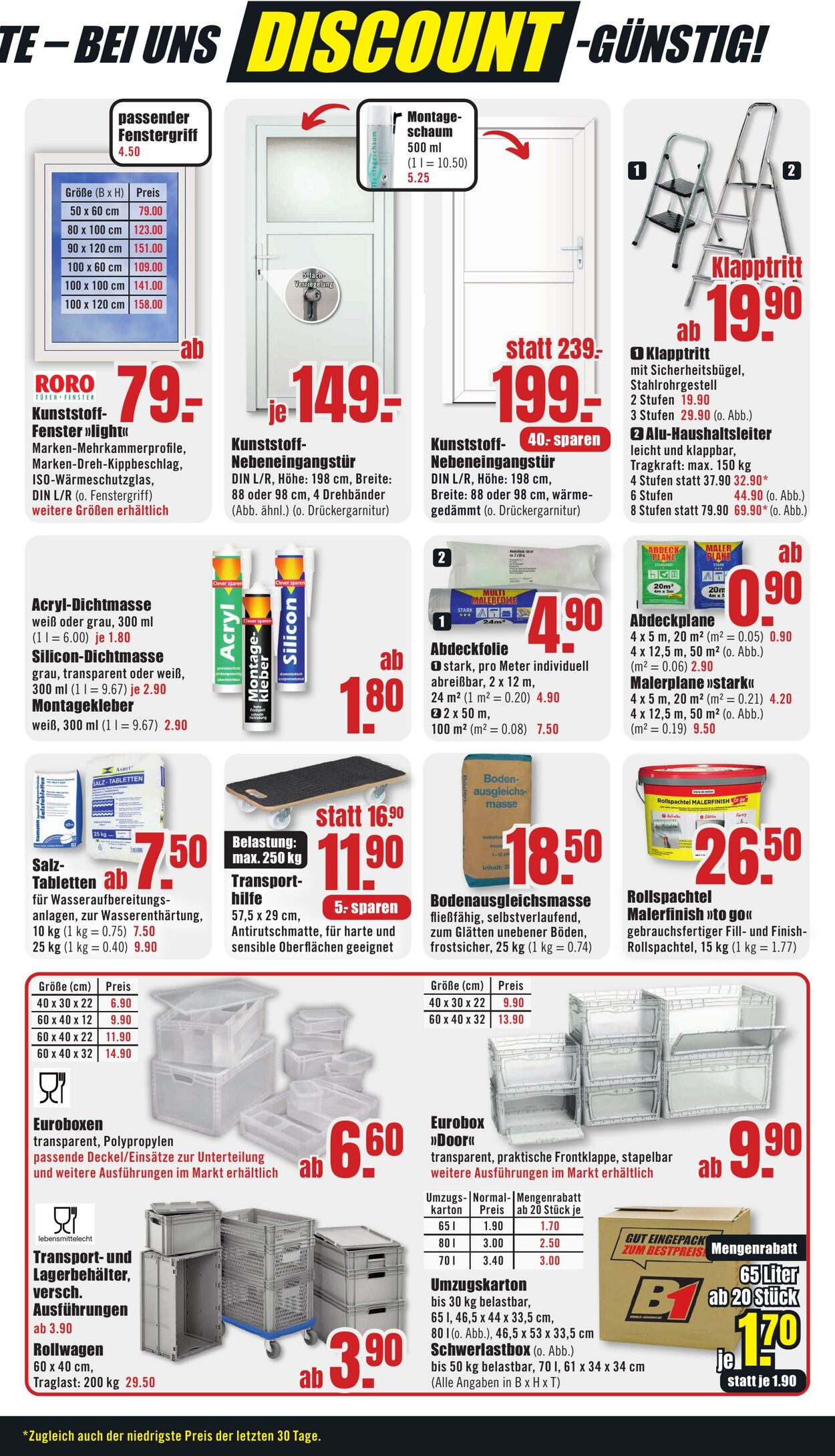 Prospekt B1 Discount Baumarkt 24.08.2024 - 30.08.2024