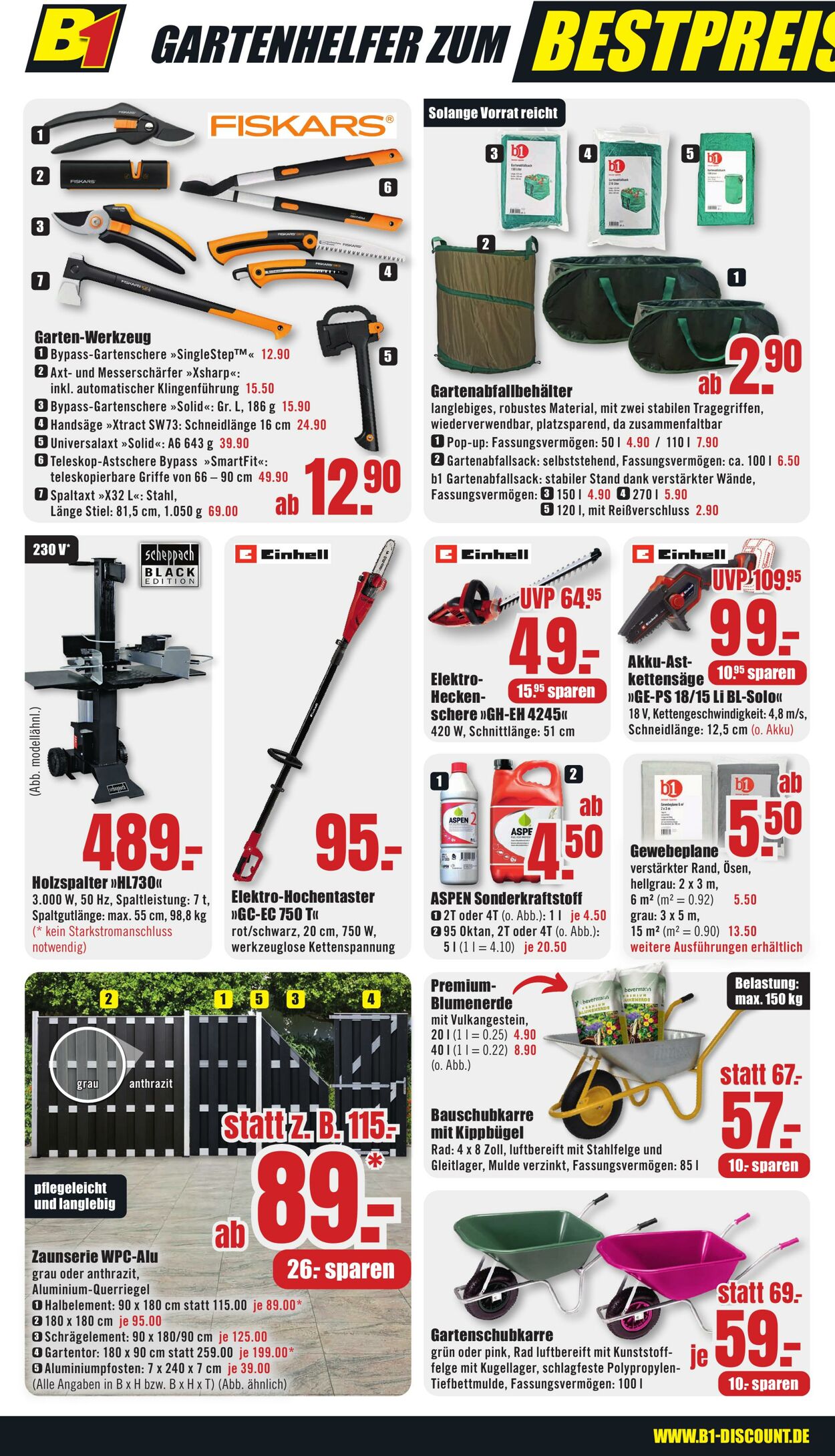 Prospekt B1 Discount Baumarkt 24.08.2024 - 30.08.2024