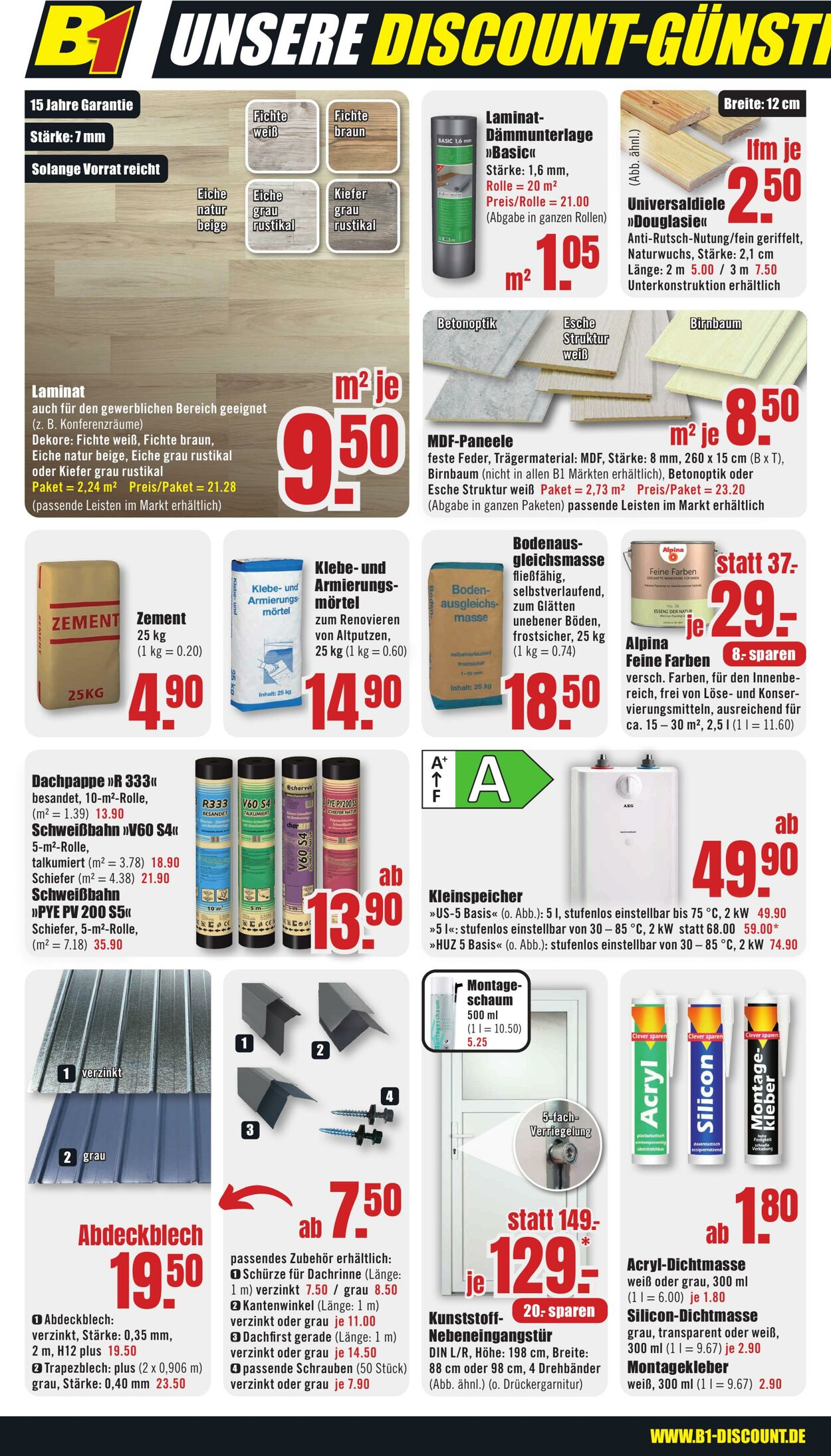 Prospekt B1 Discount Baumarkt 18.01.2025 - 24.01.2025