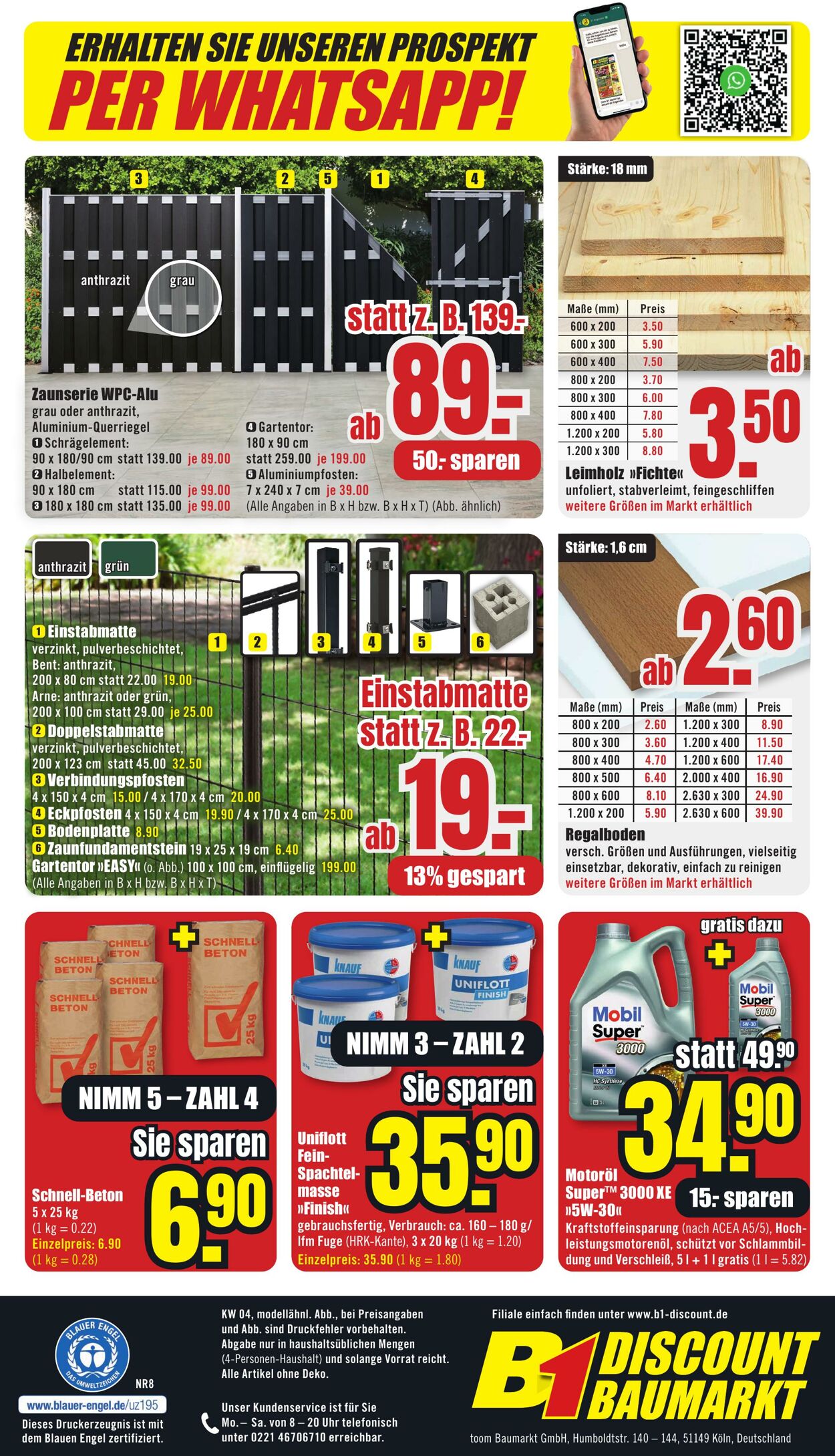 Prospekt B1 Discount Baumarkt 18.01.2025 - 24.01.2025