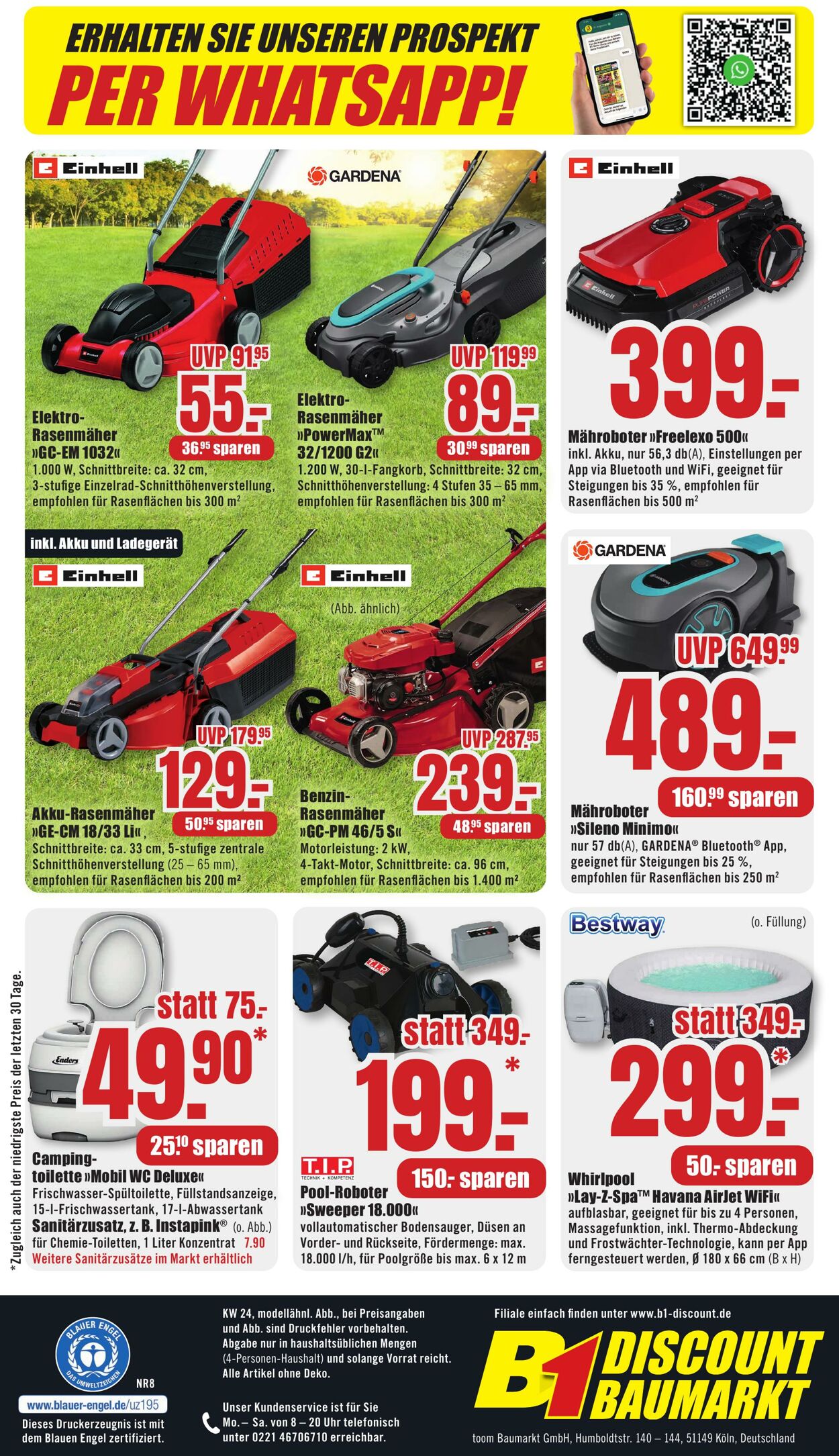 Prospekt B1 Discount Baumarkt 31.05.2025 - 06.06.2025