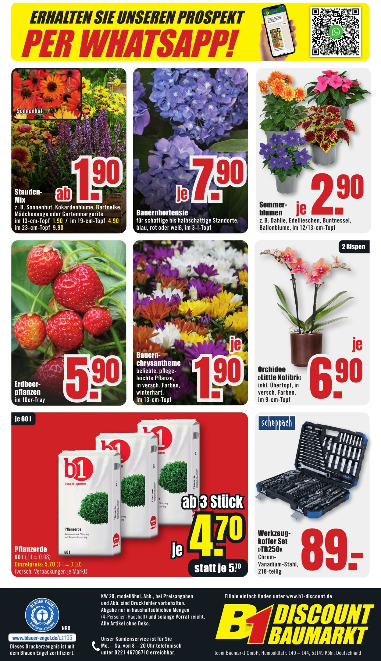 Prospekt B1 Discount Baumarkt 12.07.2025 - 18.07.2025