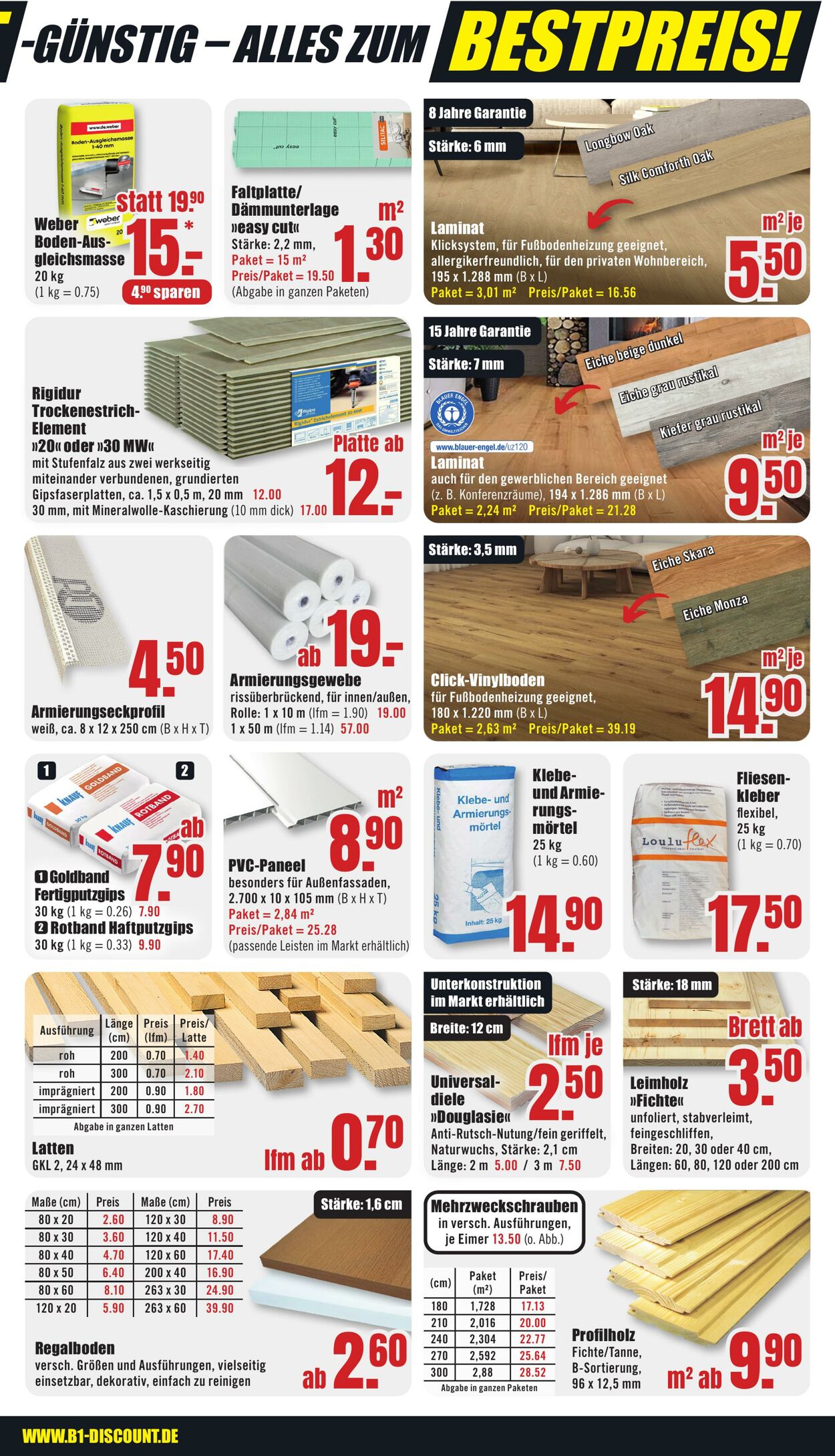 Prospekt B1 Discount Baumarkt 12.07.2025 - 18.07.2025