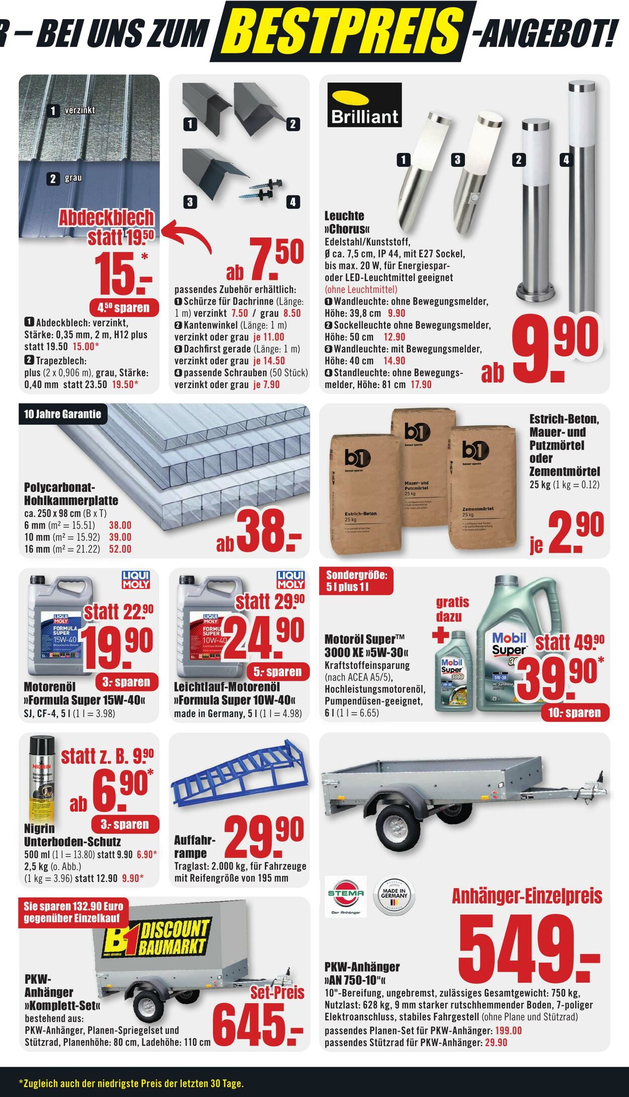 Prospekt B1 Discount Baumarkt 16.08.2025 - 22.08.2025