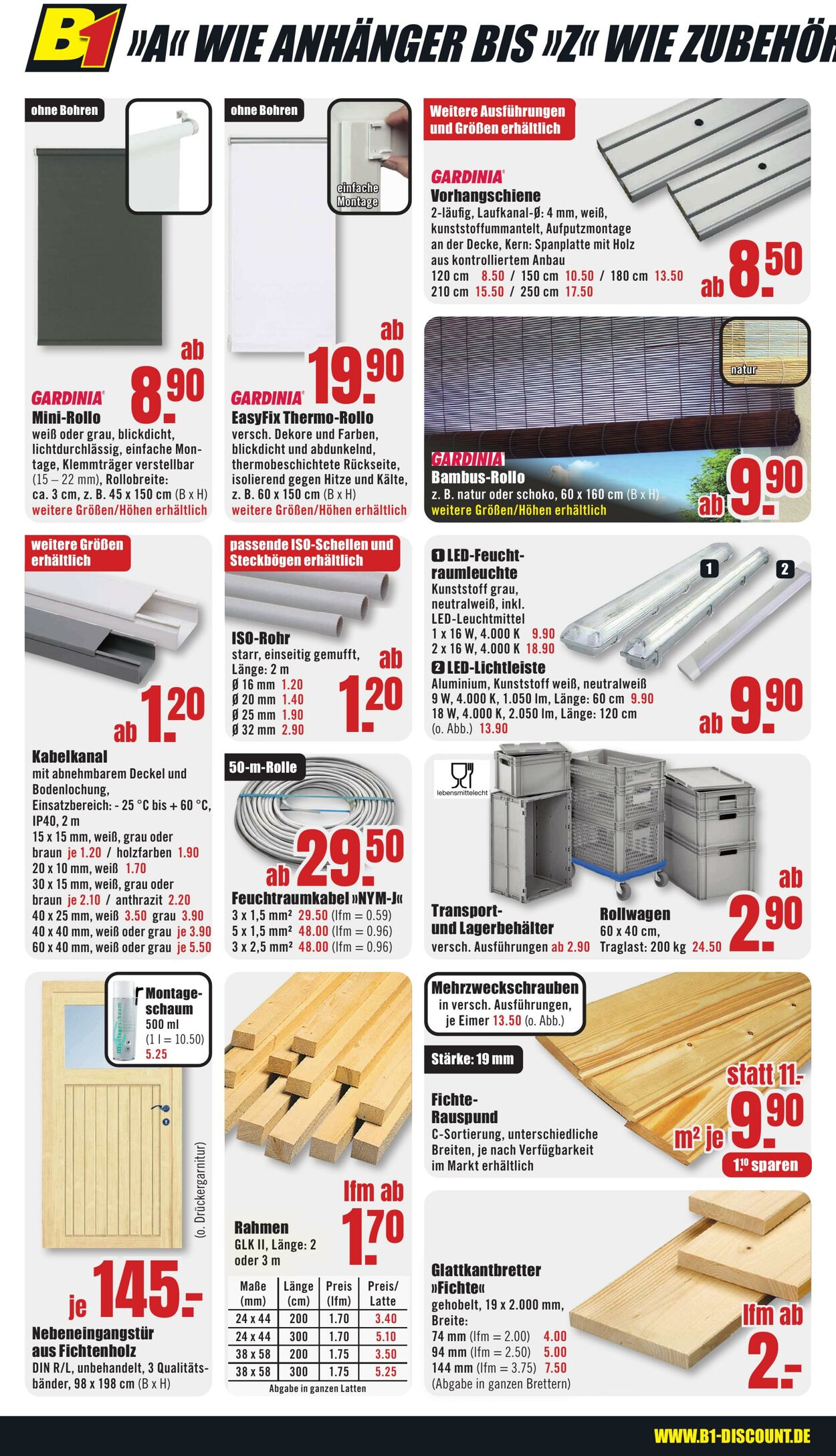 Prospekt B1 Discount Baumarkt 16.08.2025 - 22.08.2025