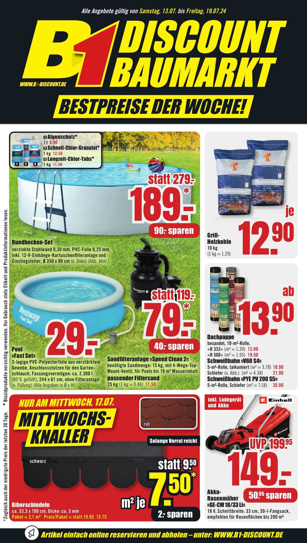 Prospekt B1 Discount Baumarkt 06.07.2024 - 12.07.2024