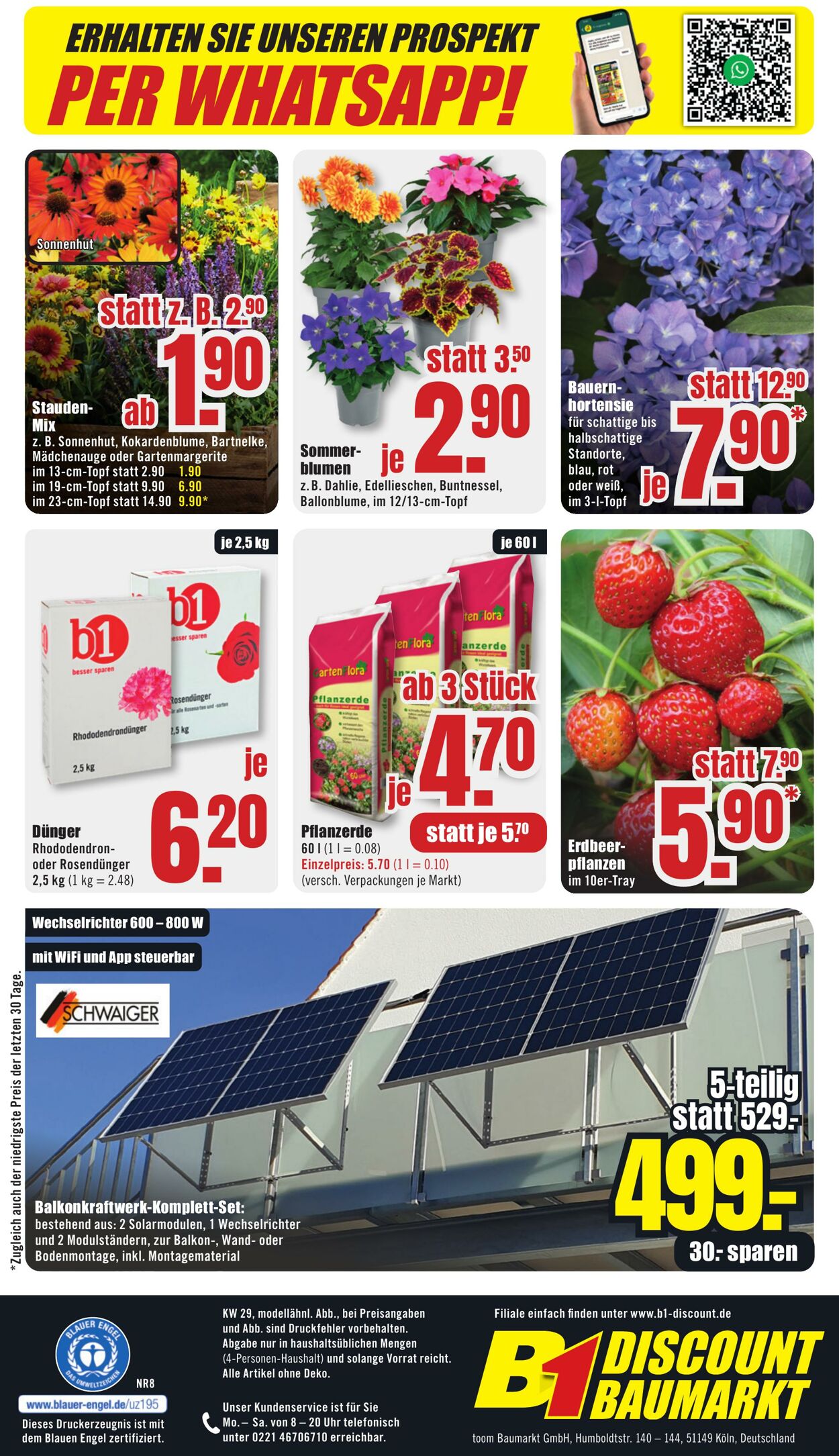 Prospekt B1 Discount Baumarkt 06.07.2024 - 12.07.2024