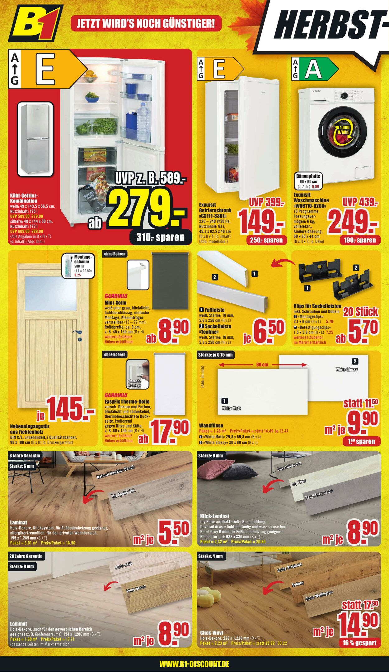 Prospekt B1 Discount Baumarkt 18.10.2025 - 24.10.2025