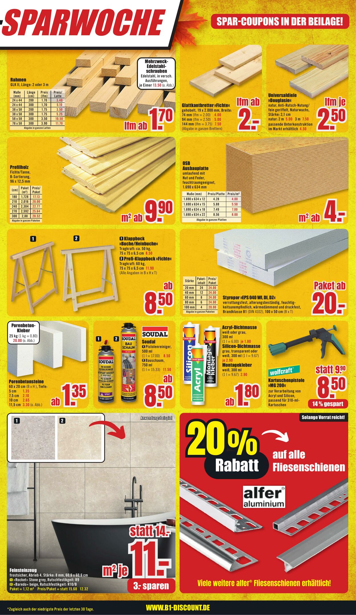 Prospekt B1 Discount Baumarkt 18.10.2025 - 24.10.2025