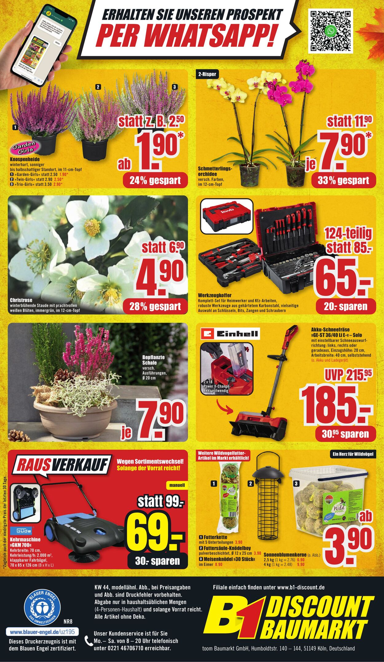 Prospekt B1 Discount Baumarkt 18.10.2025 - 24.10.2025