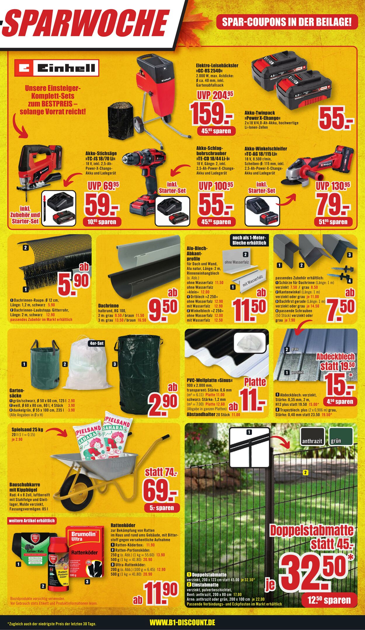 Prospekt B1 Discount Baumarkt 18.10.2025 - 24.10.2025