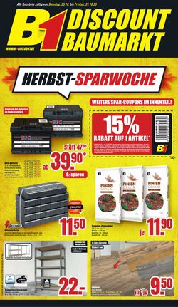 Prospekt B1 Discount Baumarkt 18.10.2025 - 24.10.2025