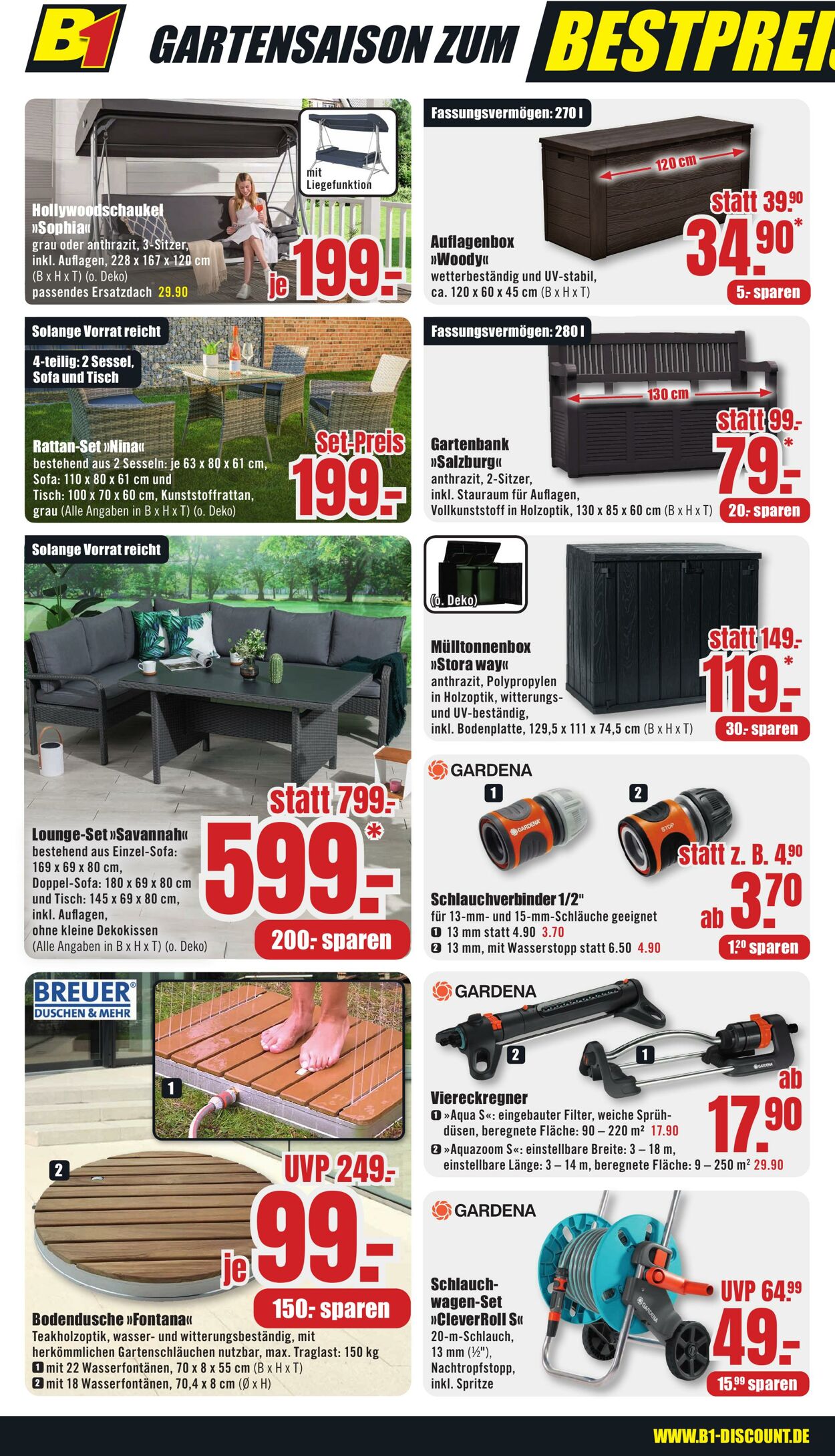 Prospekt B1 Discount Baumarkt 13.07.2024 - 19.07.2024