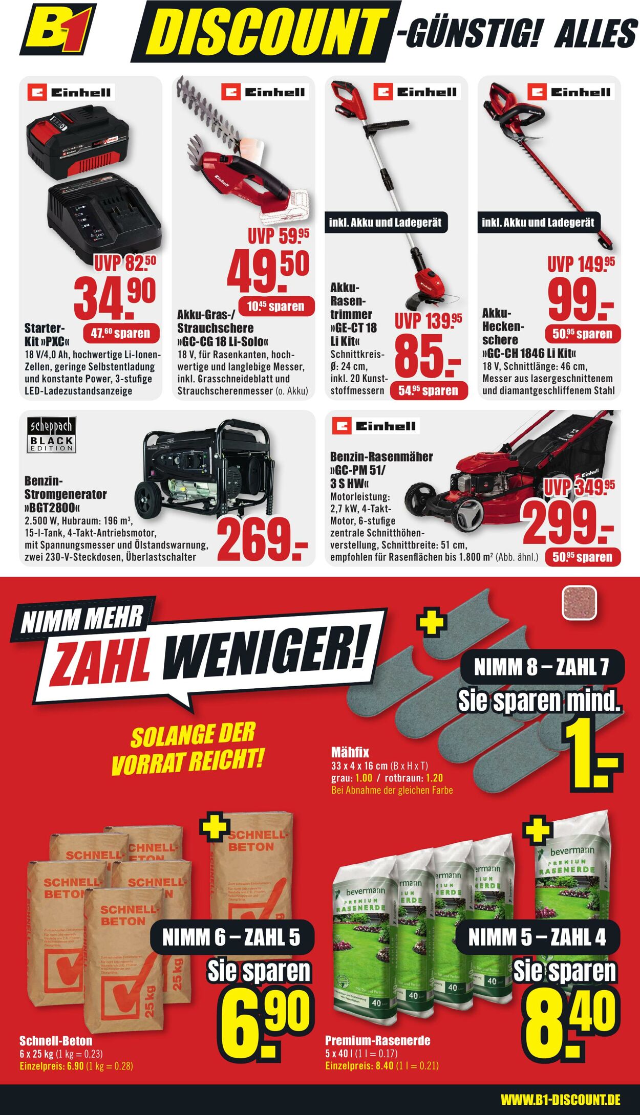 Prospekt B1 Discount Baumarkt 29.06.2024 - 05.07.2024