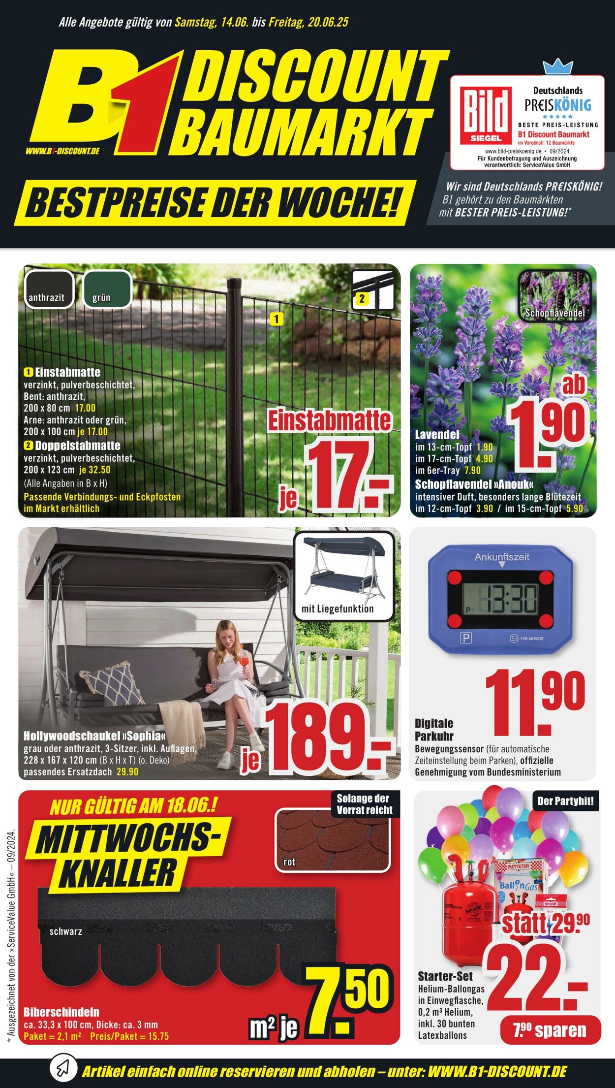 Prospekt B1 Discount Baumarkt 07.06.2025 - 13.06.2025