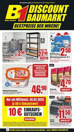 Prospekt B1 Discount Baumarkt 07.12.2024 - 13.12.2024