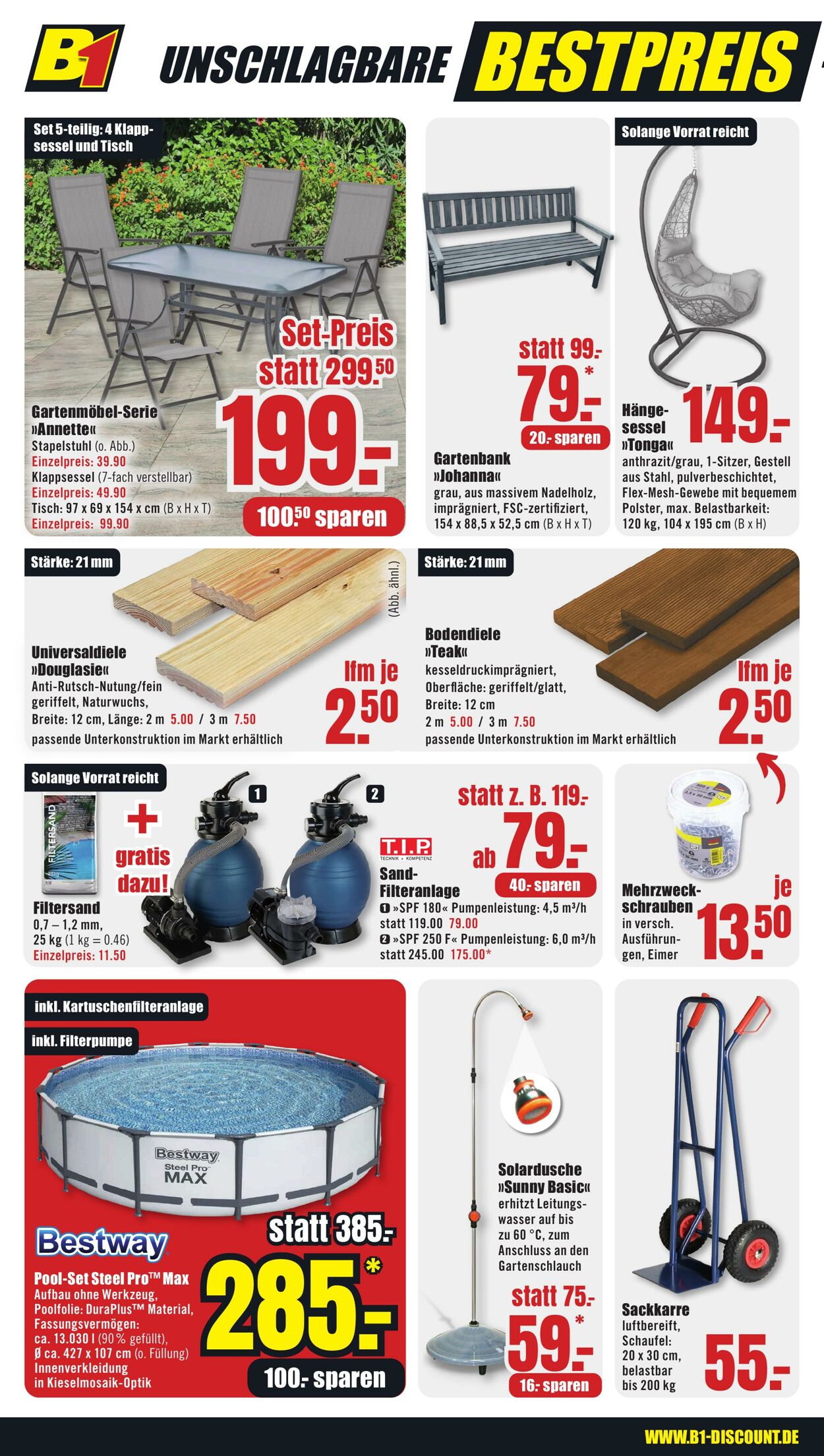 Prospekt B1 Discount Baumarkt 06.07.2024 - 12.07.2024