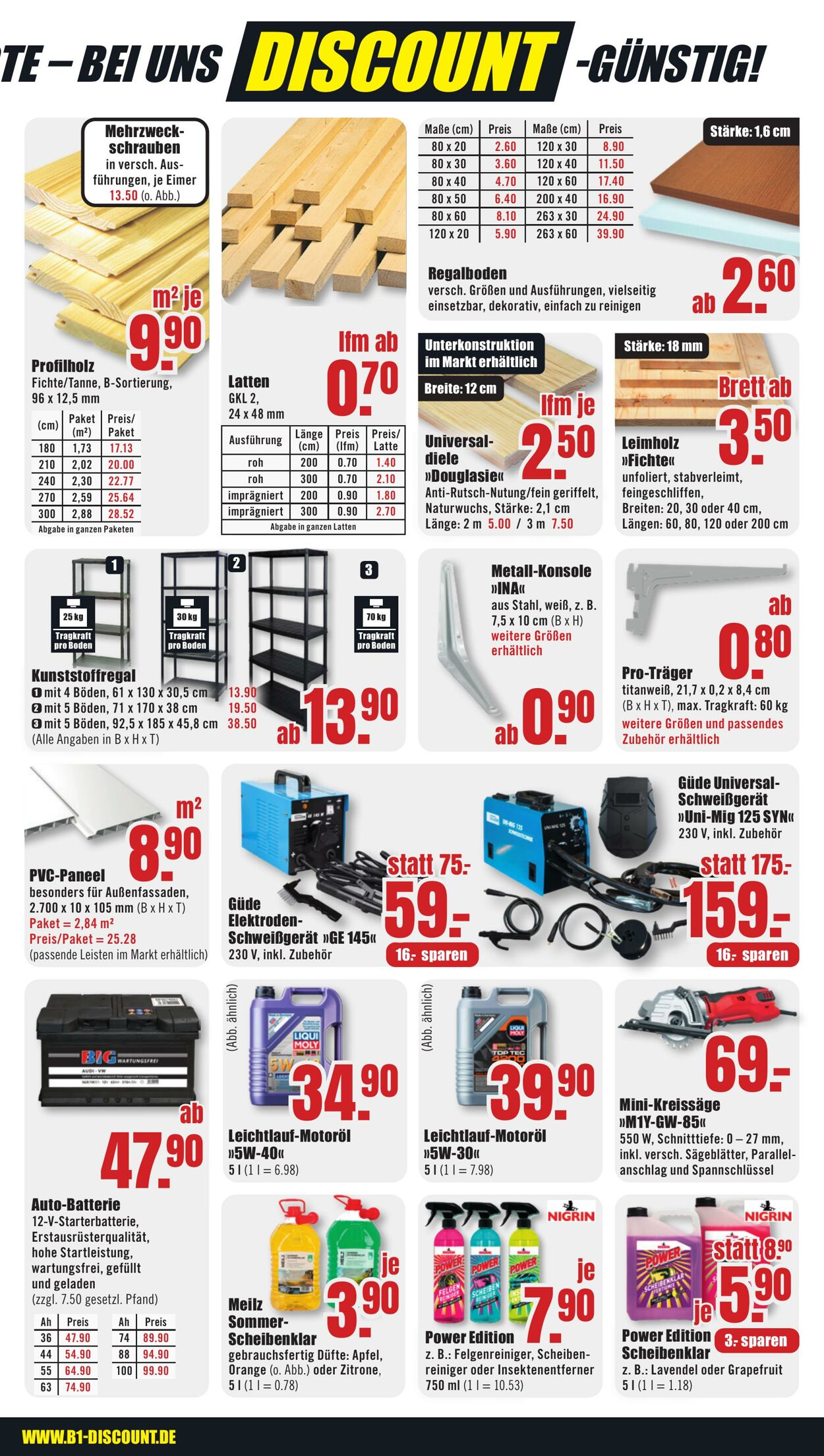 Prospekt B1 Discount Baumarkt 13.07.2024 - 19.07.2024