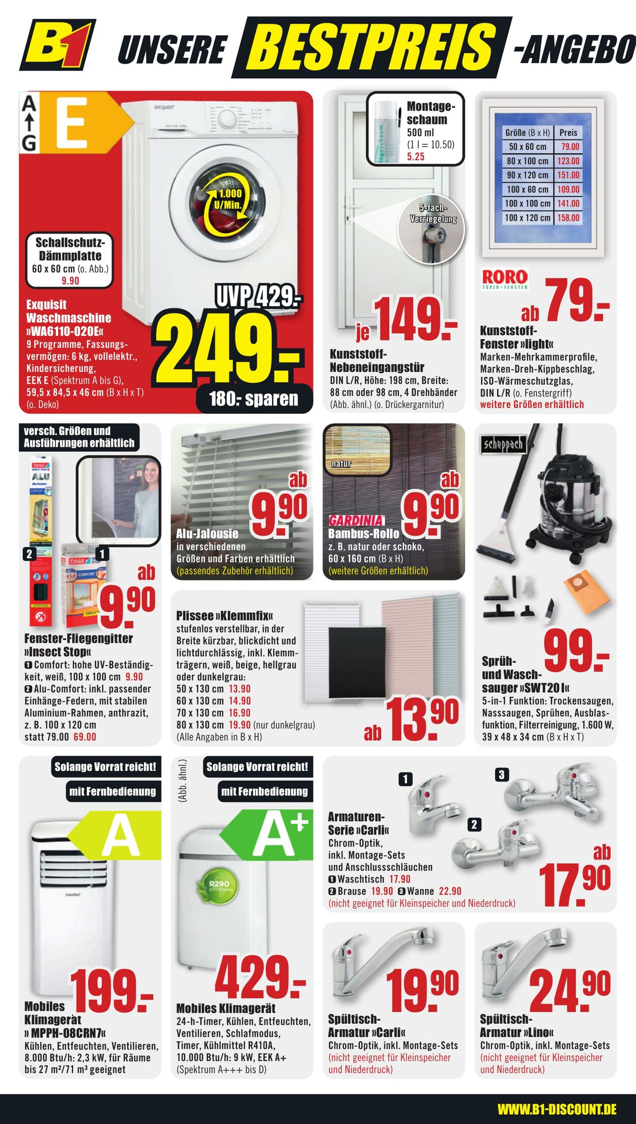 Prospekt B1 Discount Baumarkt 13.07.2024 - 19.07.2024