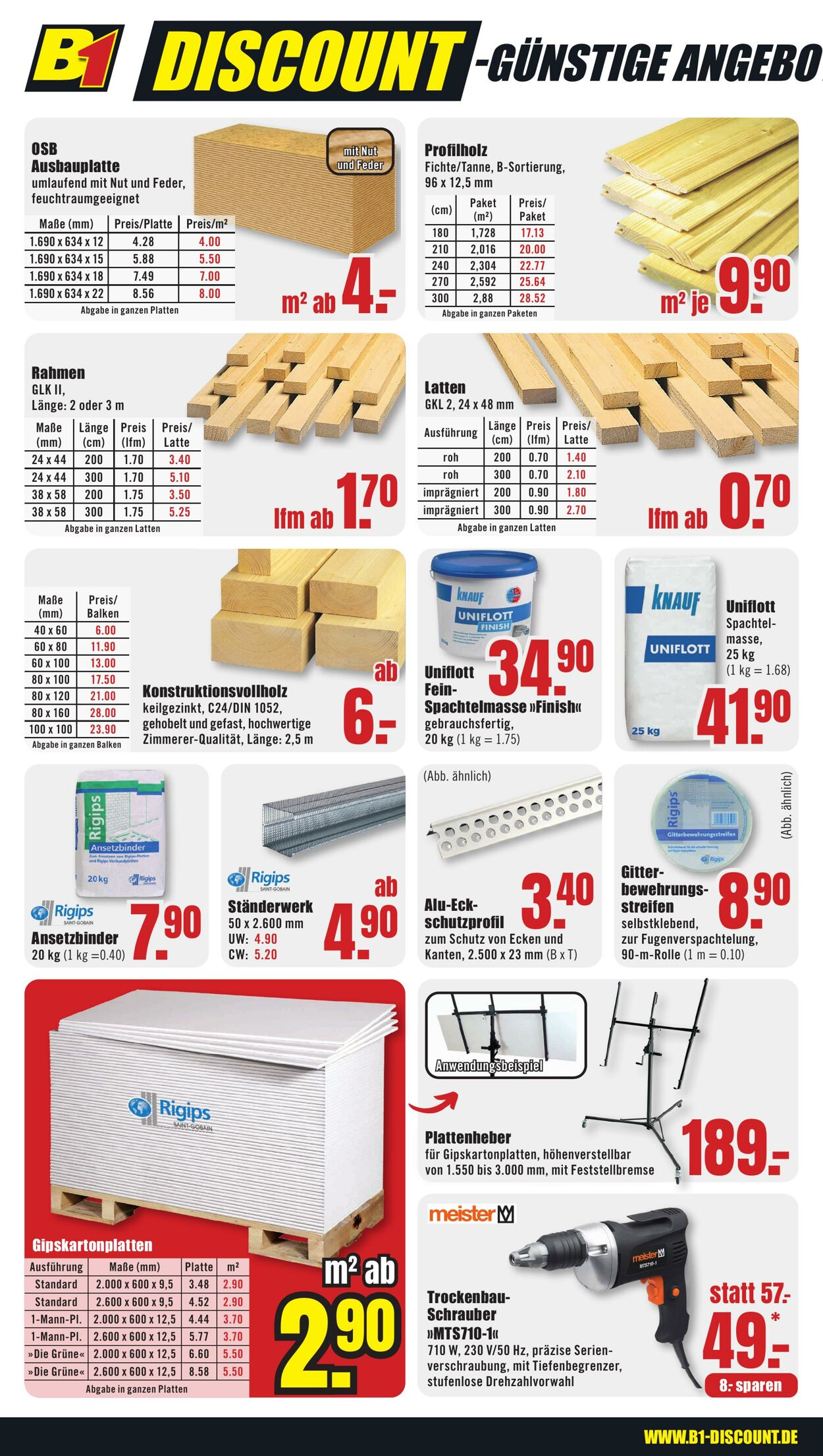 Prospekt B1 Discount Baumarkt 14.12.2024 - 20.12.2024