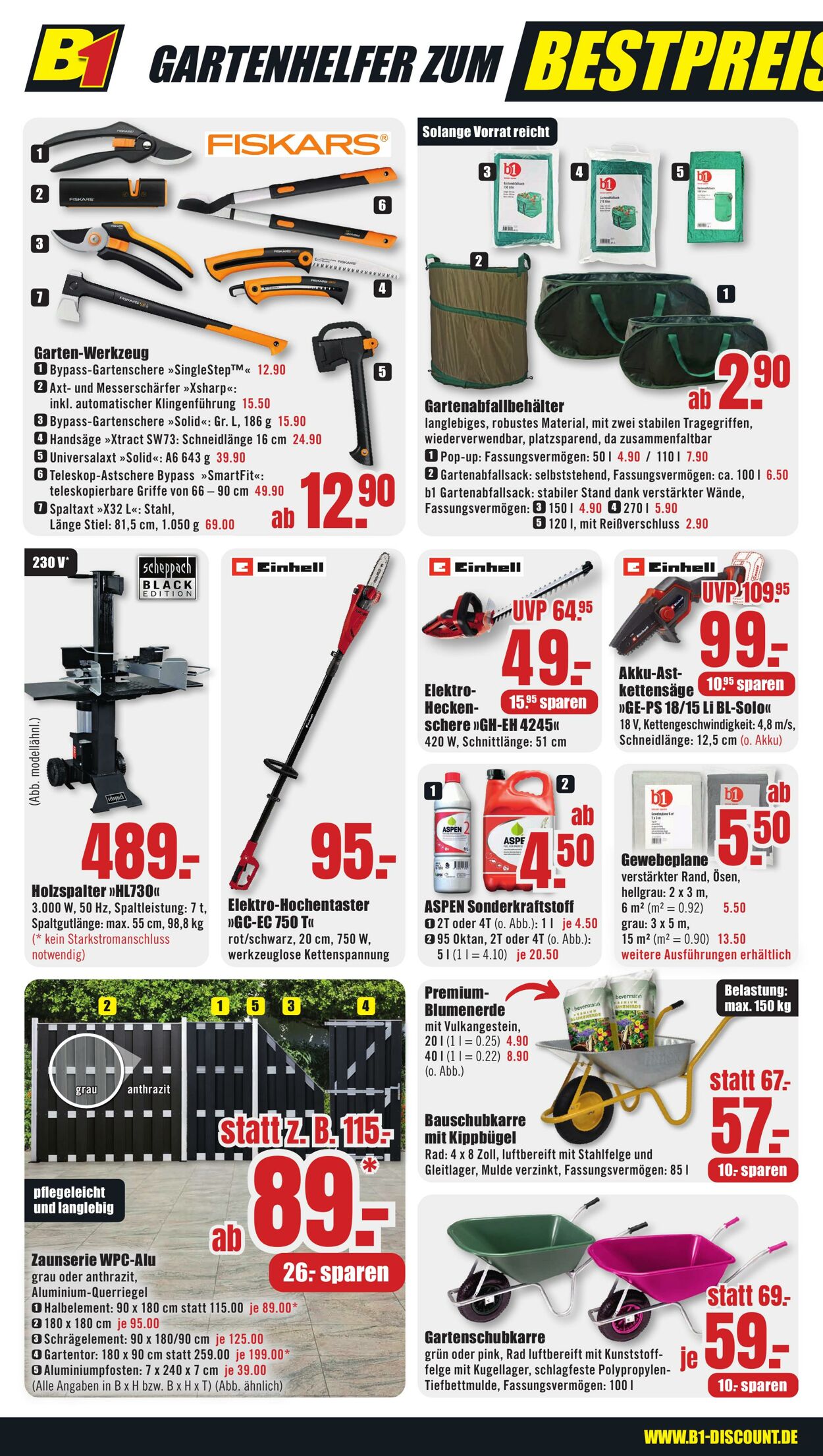 Prospekt B1 Discount Baumarkt 31.08.2024 - 06.09.2024