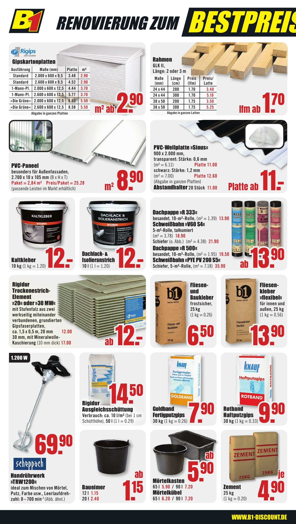 Prospekt B1 Discount Baumarkt 31.08.2024 - 06.09.2024