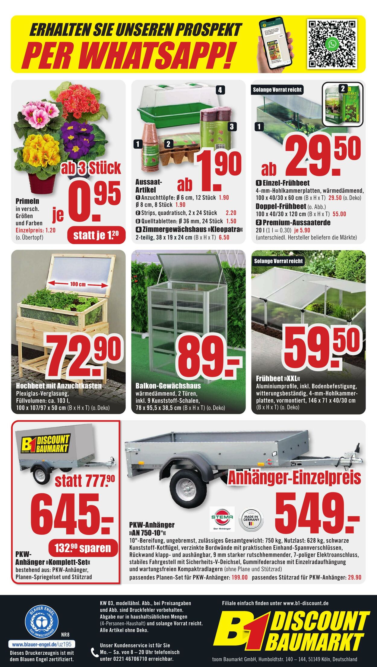 Prospekt B1 Discount Baumarkt 13.01.2024 - 19.01.2024