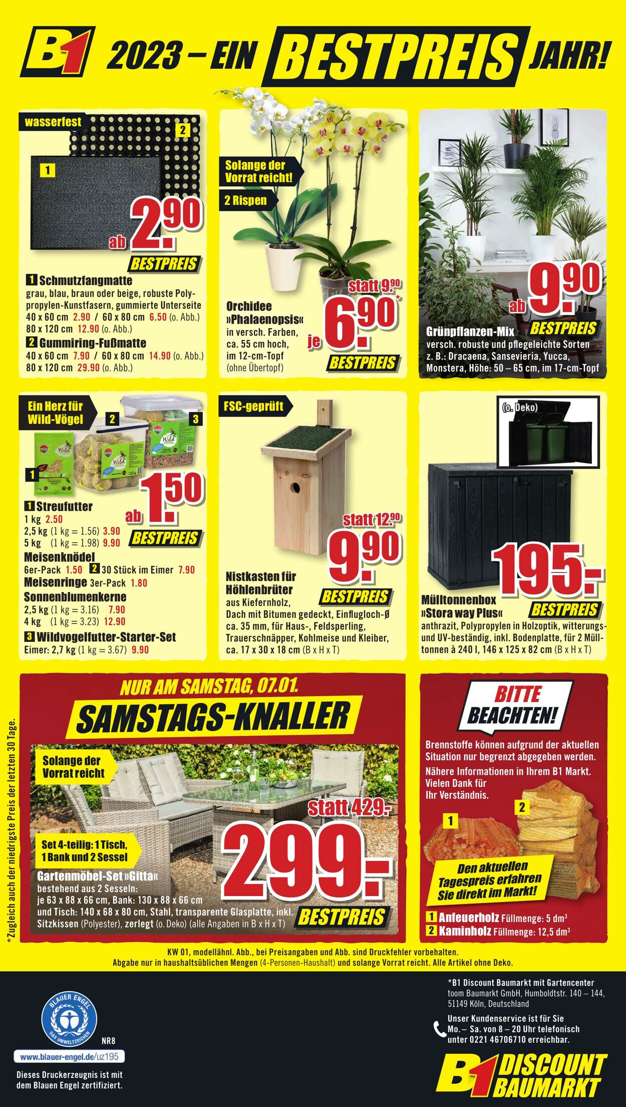 Prospekt B1 Discount Baumarkt 31.12.2022 - 06.01.2023