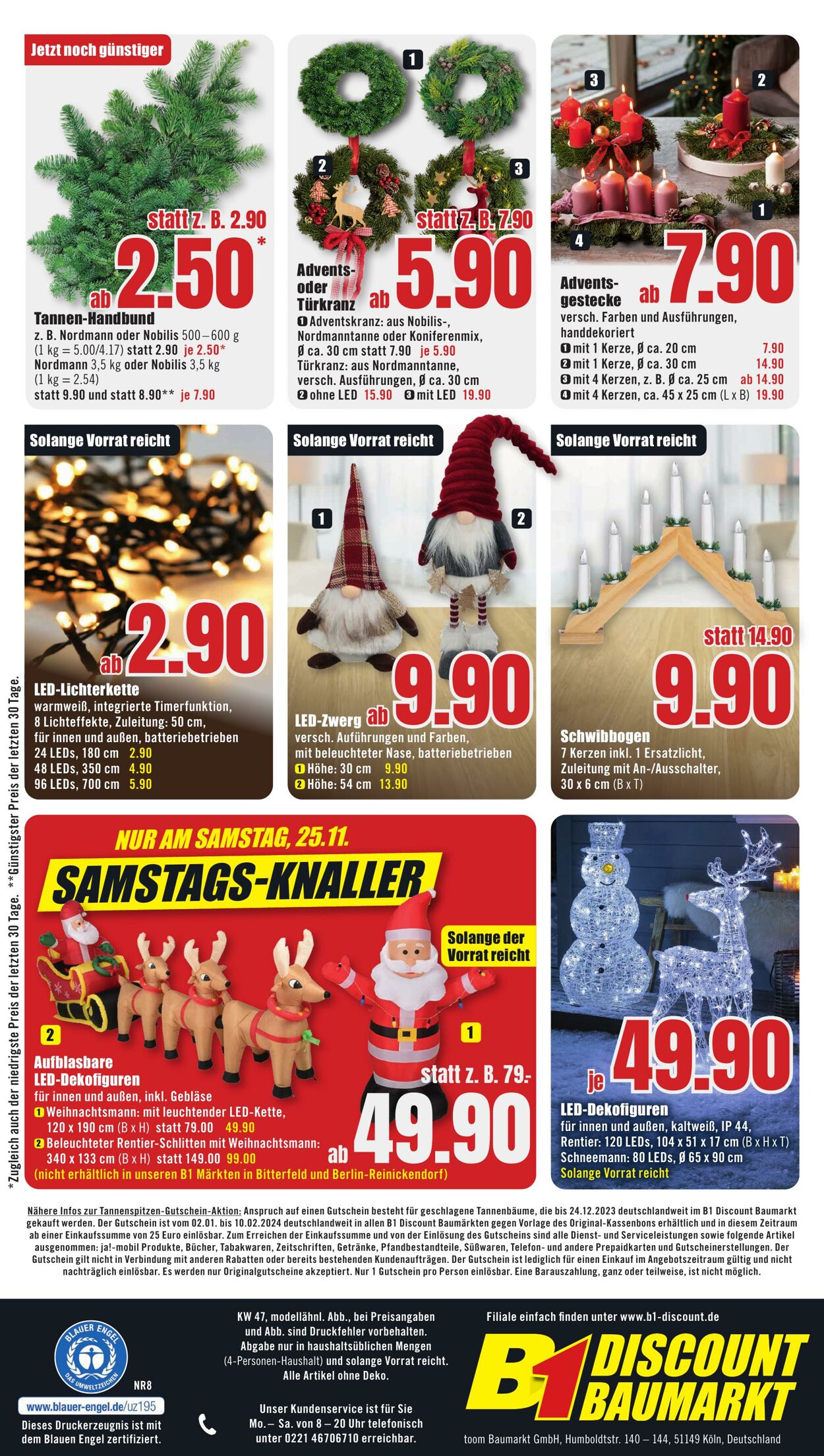 Prospekt B1 Discount Baumarkt 20.11.2023 - 24.11.2023