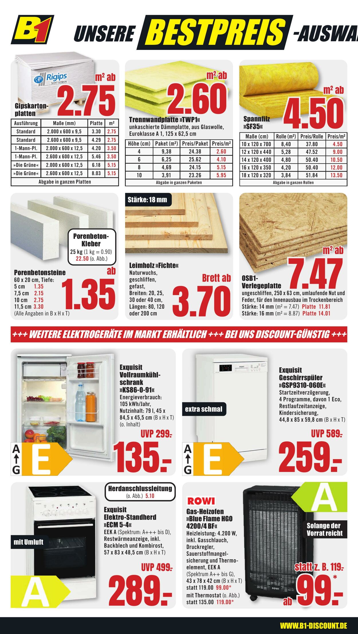 Prospekt B1 Discount Baumarkt 20.11.2023 - 24.11.2023