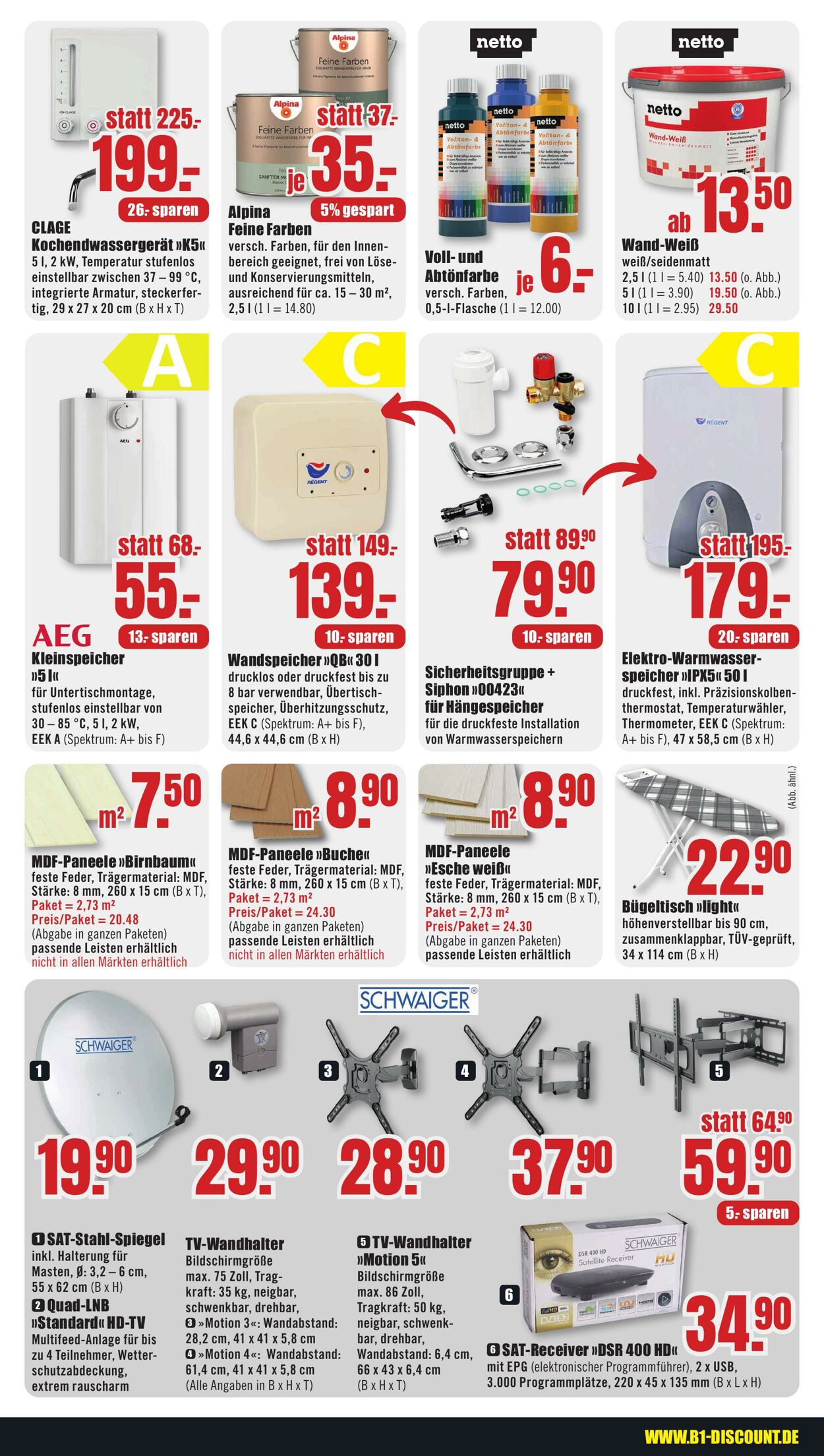 Prospekt B1 Discount Baumarkt 20.01.2024 - 26.01.2024