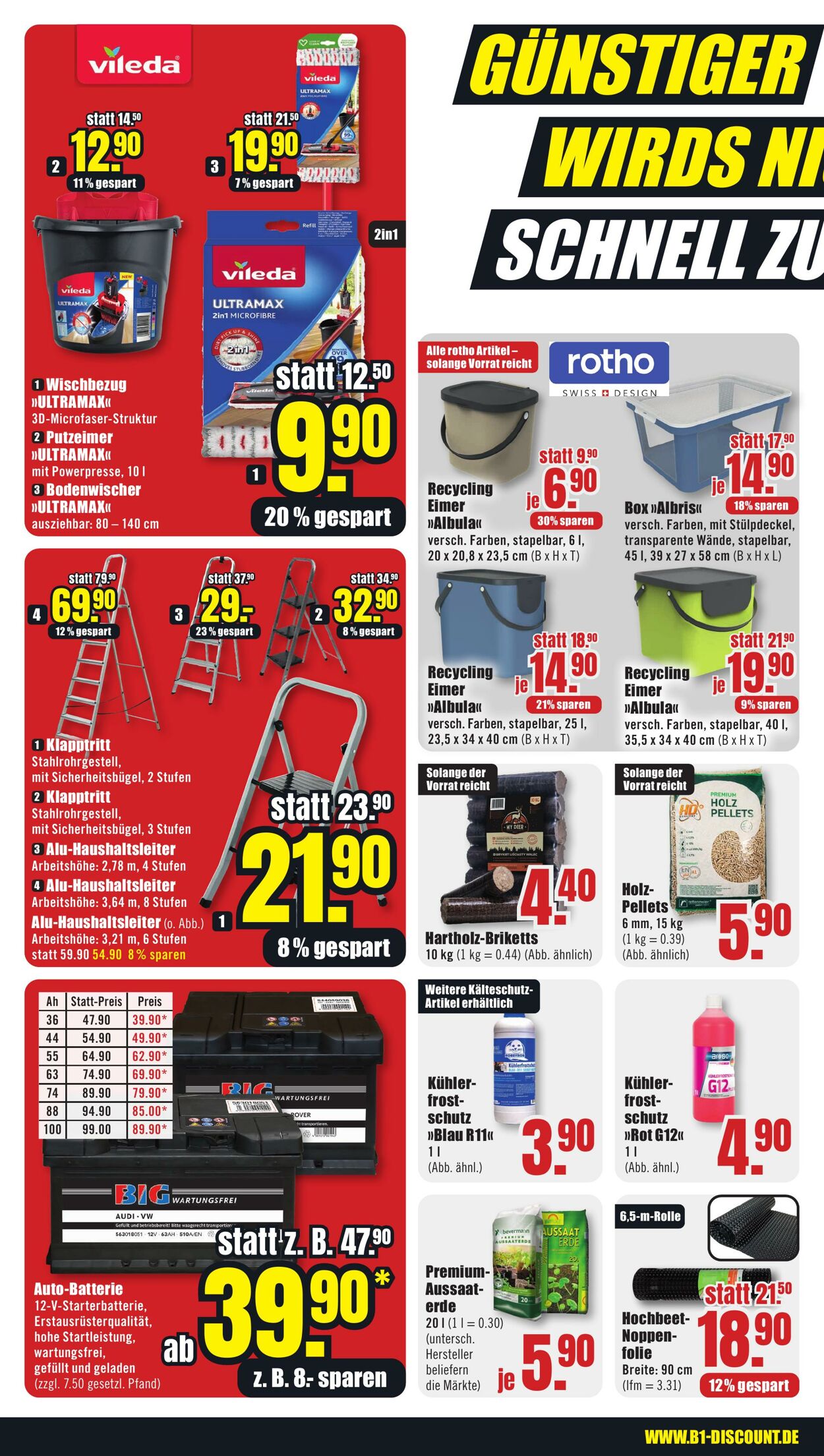 Prospekt B1 Discount Baumarkt 06.01.2024 - 12.01.2024