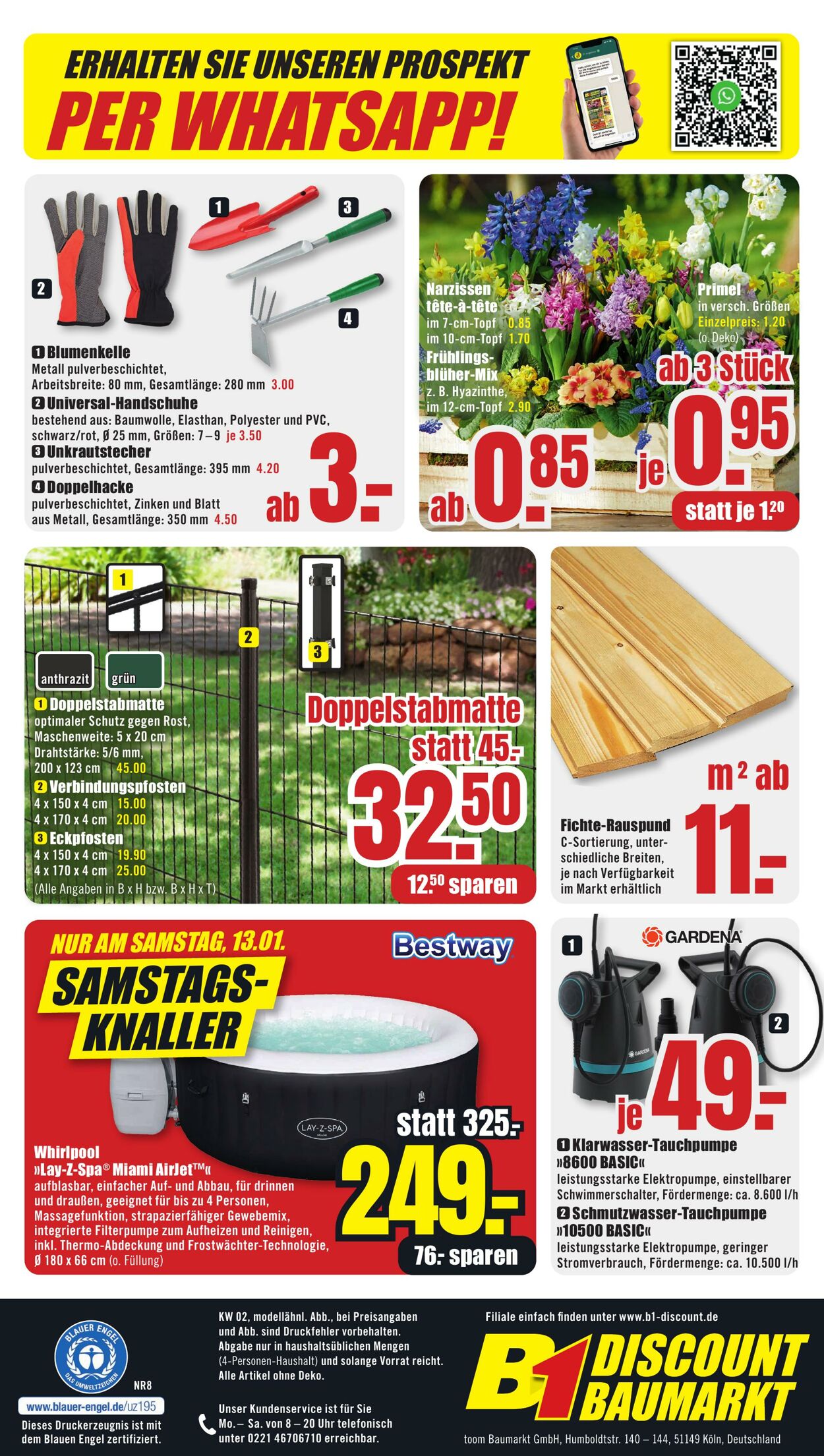 Prospekt B1 Discount Baumarkt 06.01.2024 - 12.01.2024