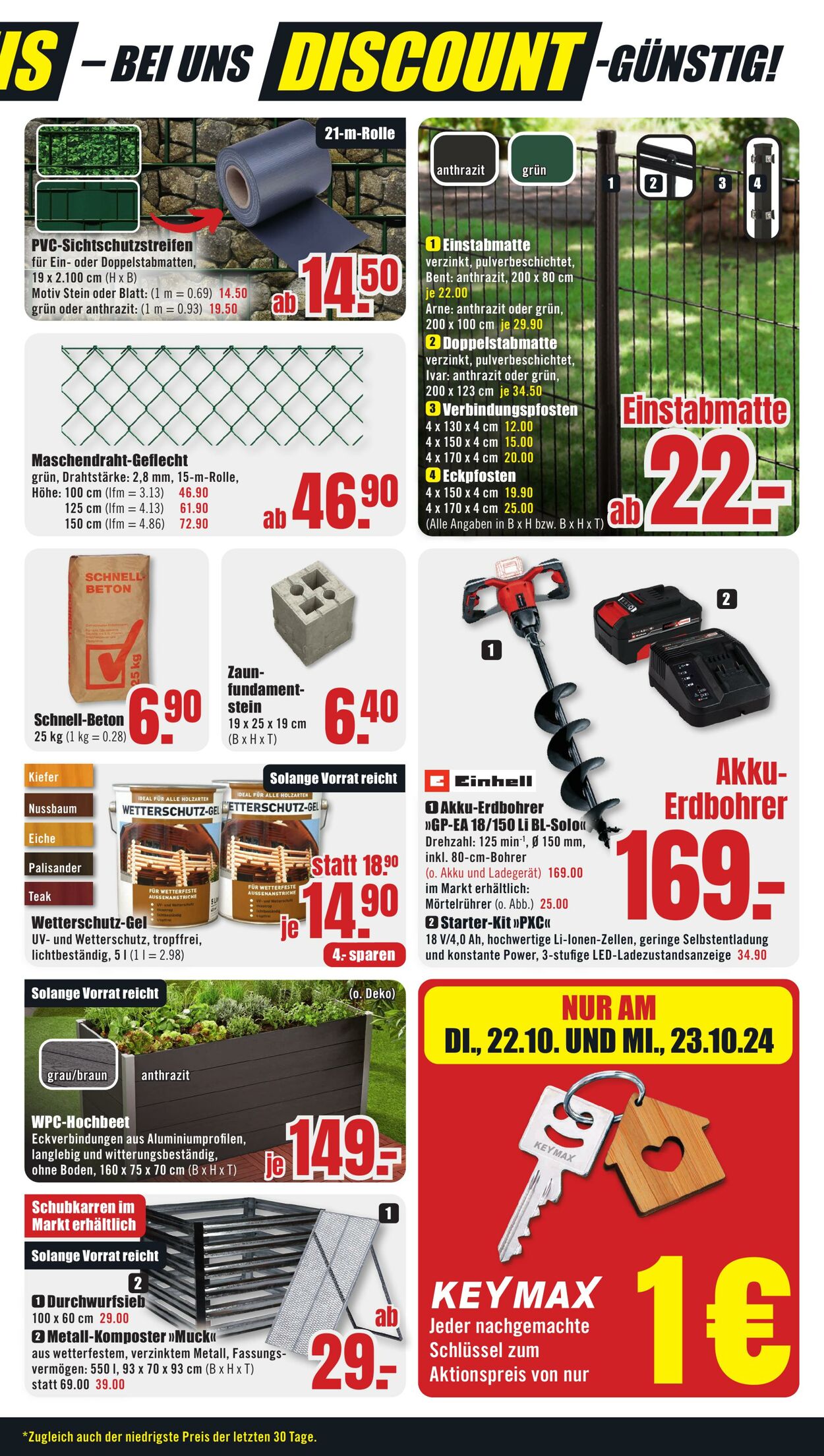 Prospekt B1 Discount Baumarkt 19.10.2024 - 25.10.2024