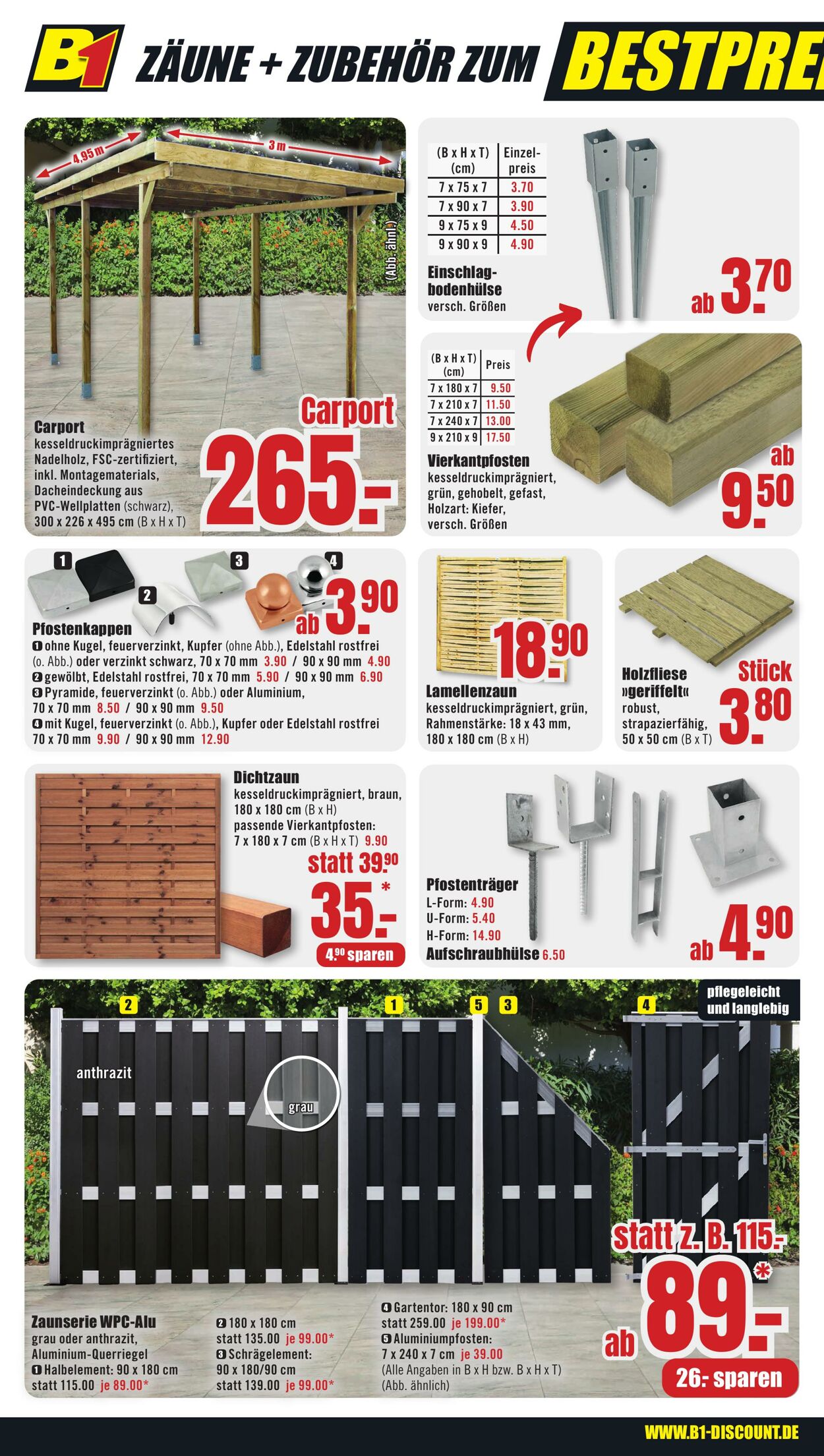 Prospekt B1 Discount Baumarkt 19.10.2024 - 25.10.2024