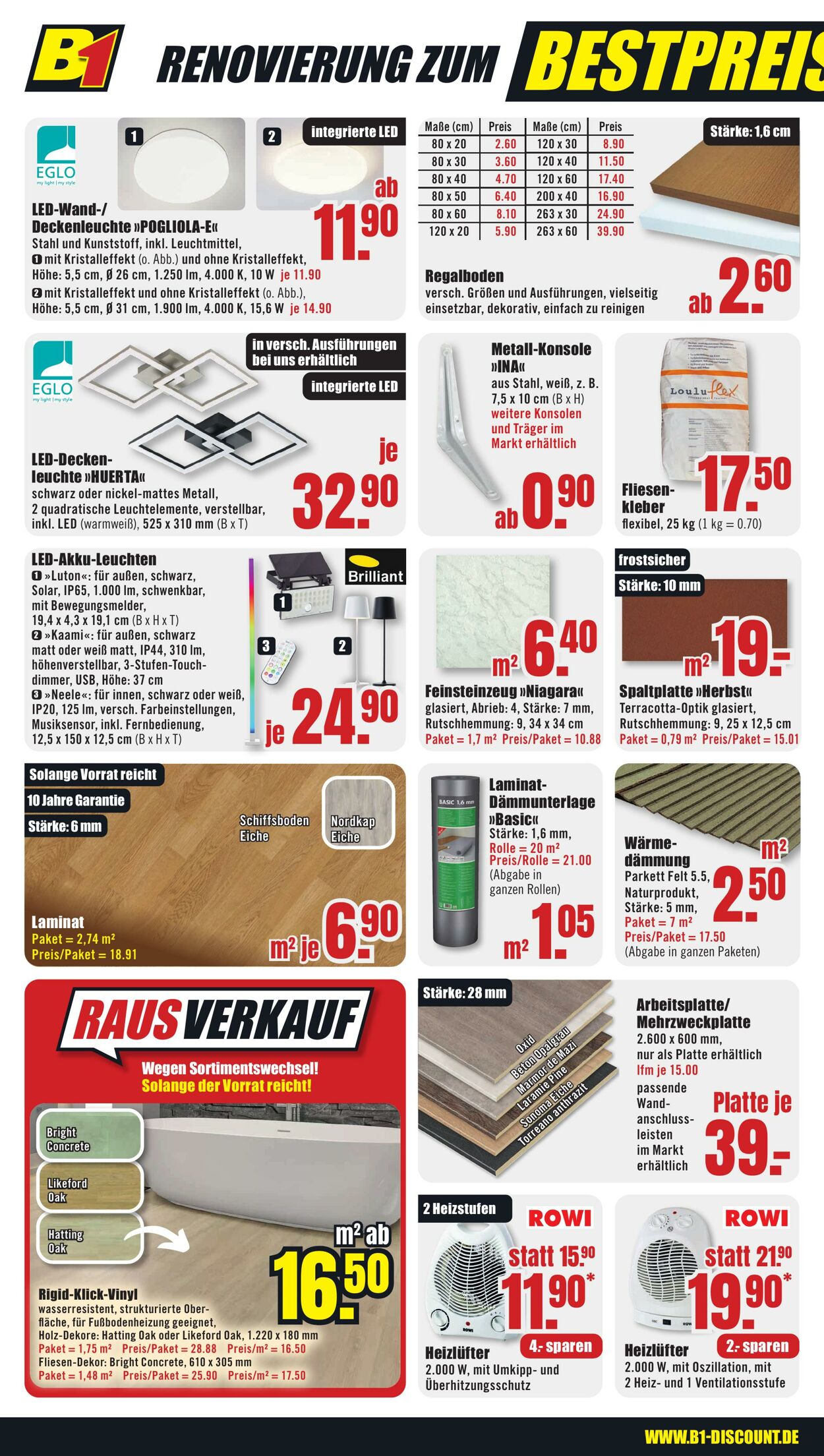 Prospekt B1 Discount Baumarkt 19.10.2024 - 25.10.2024