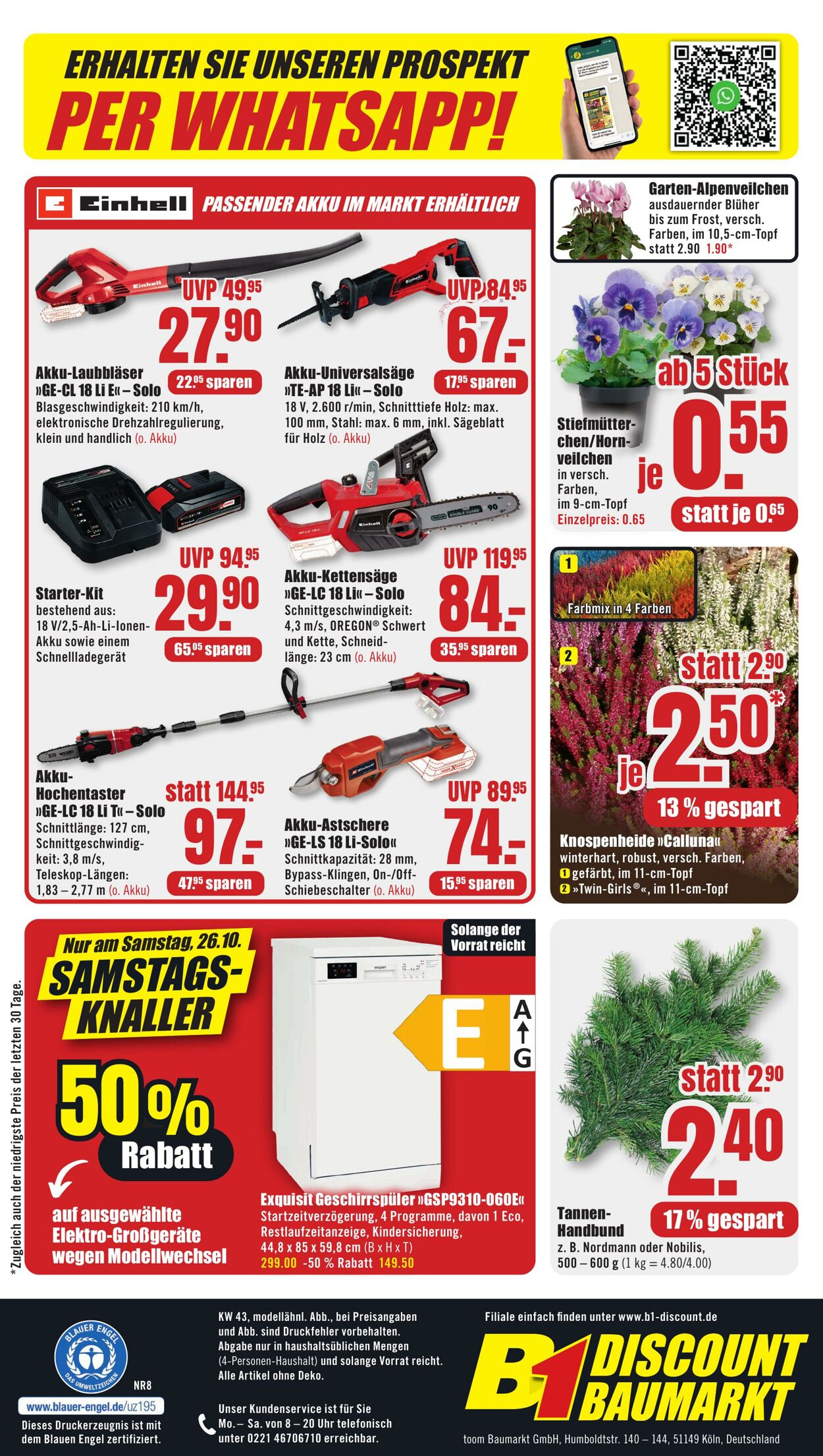 Prospekt B1 Discount Baumarkt 19.10.2024 - 25.10.2024