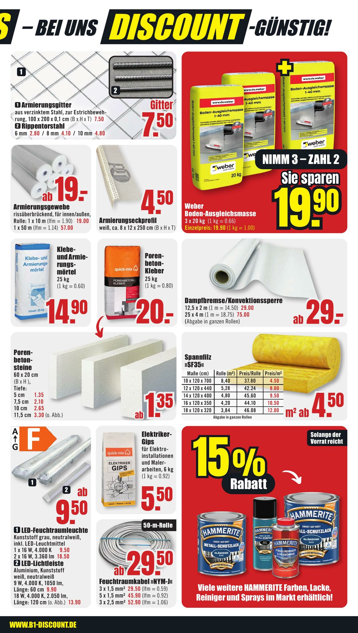 Prospekt B1 Discount Baumarkt 19.10.2024 - 25.10.2024