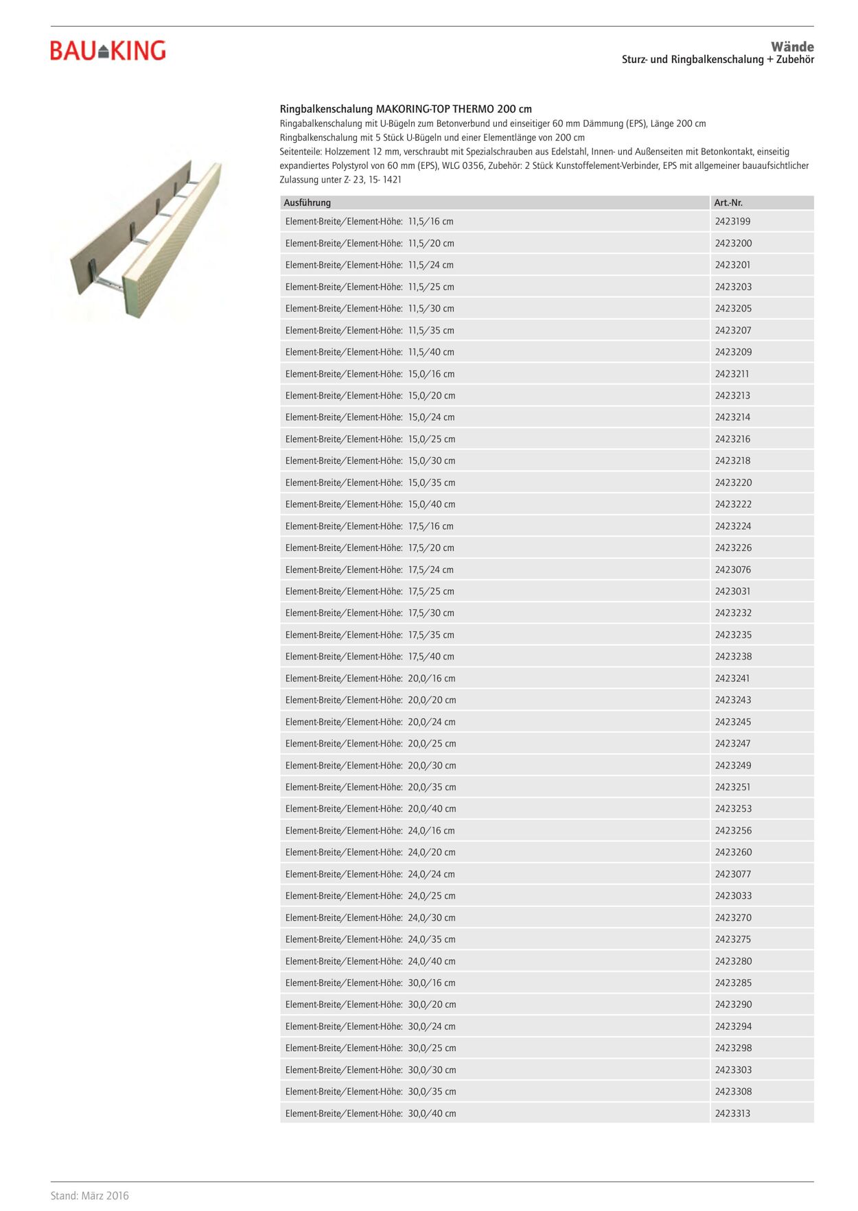 Prospekt Bauking 17.04.2023 - 31.12.2023