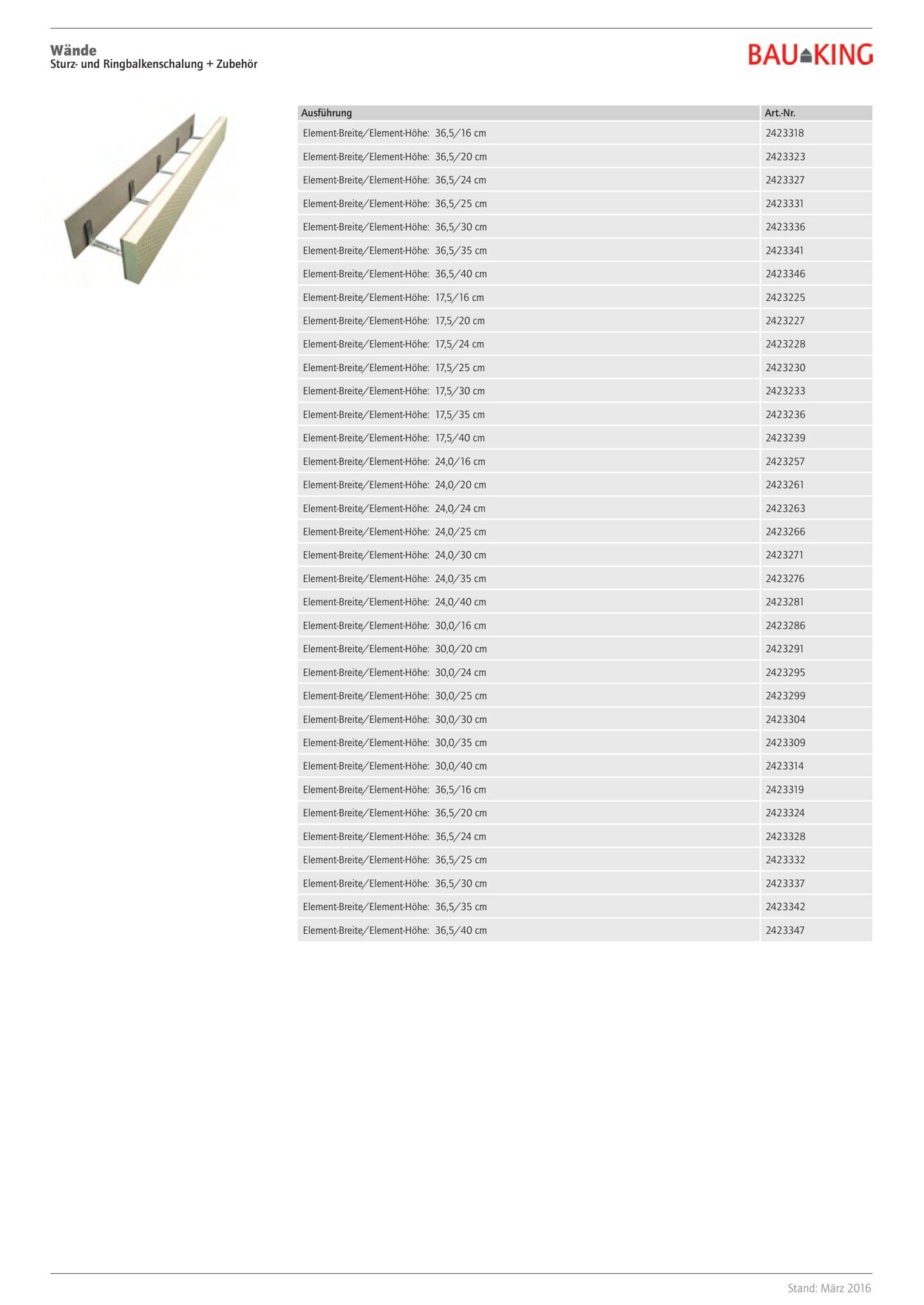 Prospekt Bauking 17.04.2023 - 31.12.2023