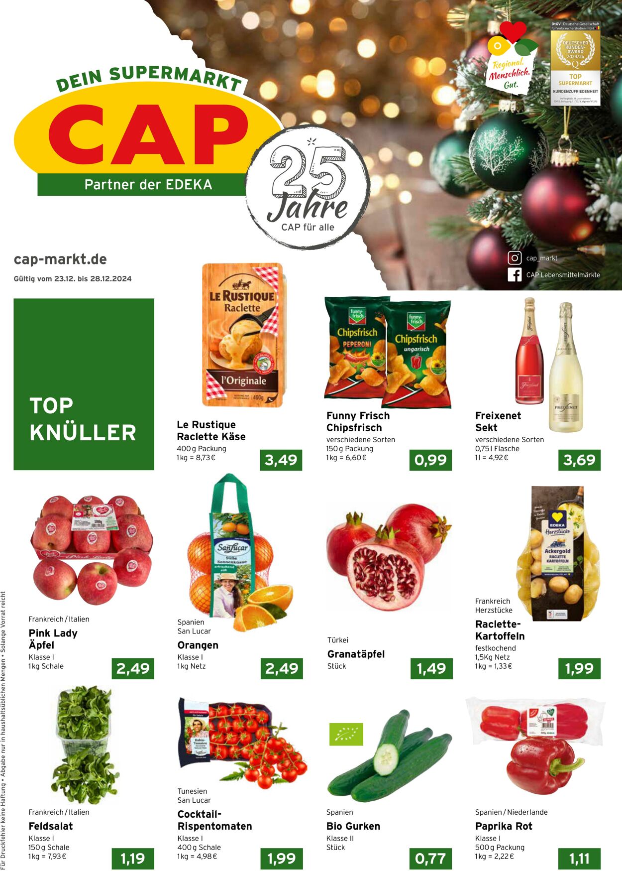 Prospekt CAP Markt 23.12.2024 - 28.12.2024